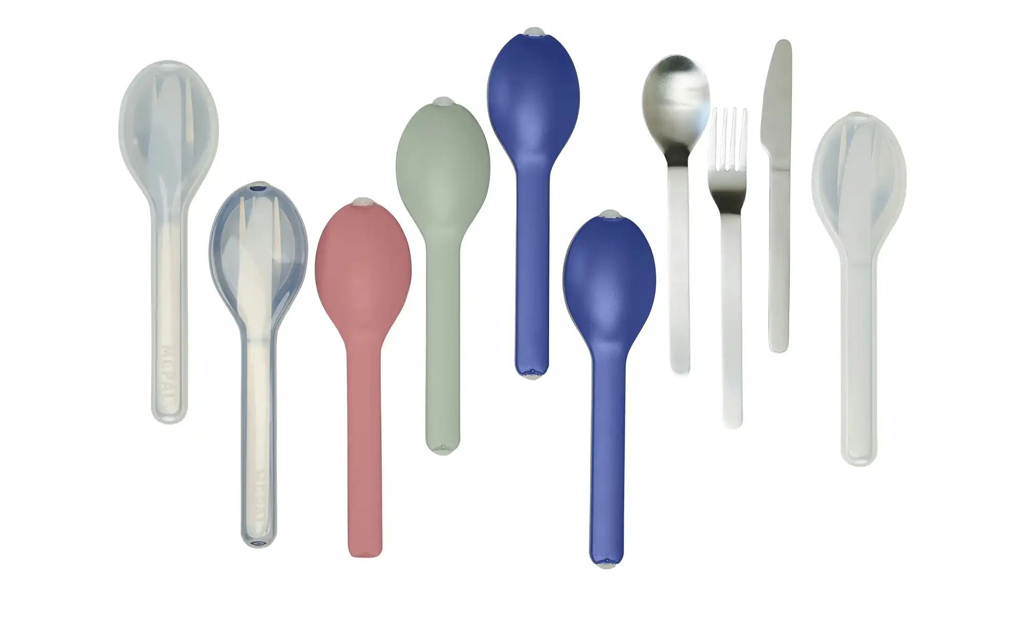 Thumbnail - Mepal Besteckset  "To Go"  Ellipse ¦ blau ¦ Edelstahl,Kunststoff ¦ Maße (cm): B: 5,1 H: 2,3 Besteck > Besteck-Sets - Höf...