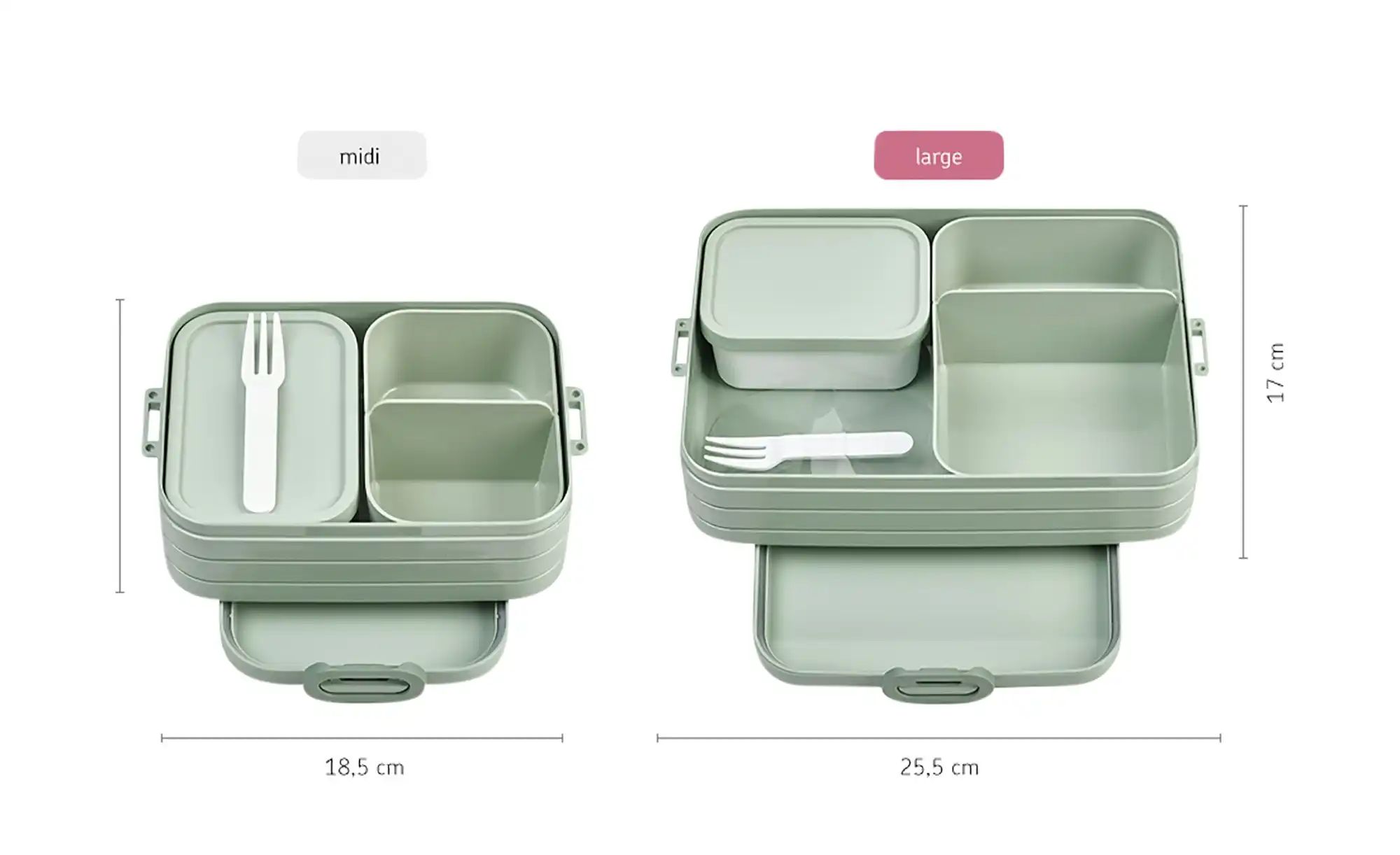 Mepal Bento-Lunchbox "To Go"  Take a Break ¦ grün ¦ Kunststoff ¦ Maße (cm): günstig online kaufen
