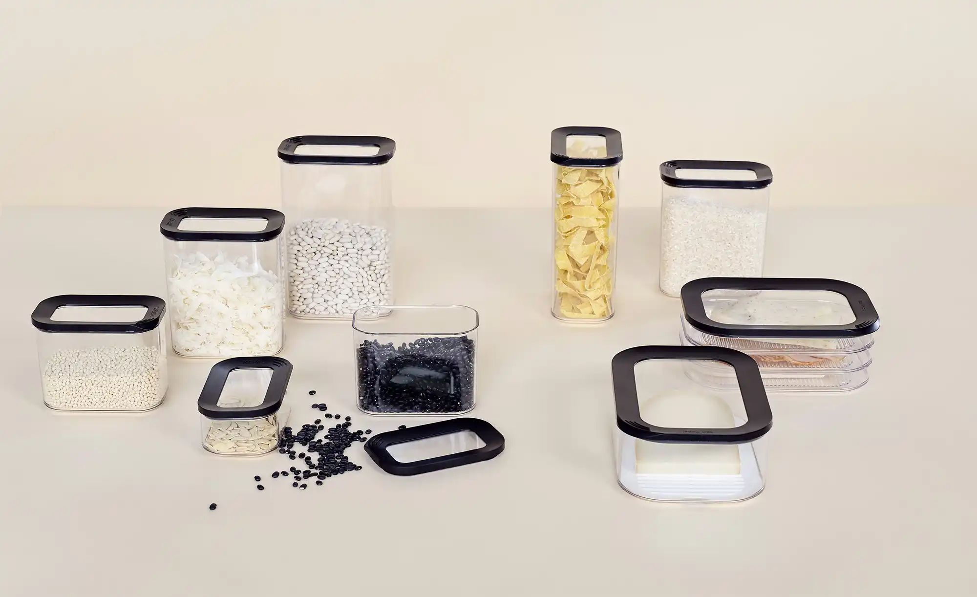 Mepal Vorratsdose  Modula ¦ schwarz ¦ Kunststoff ¦ Maße (cm): B: 9 H: 22,2 günstig online kaufen