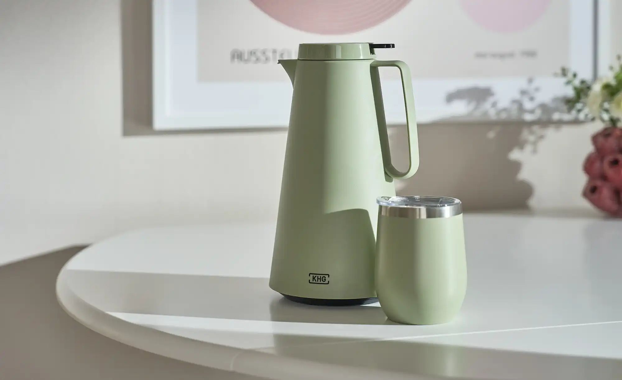 Thumbnail - KHG Isolierbecher 350ml   ¦ grün ¦ Edelstahl ¦ Maße (cm): B: 8,5 H: 11,5 Kaffee & Tee > Isolierbecher - Höffner