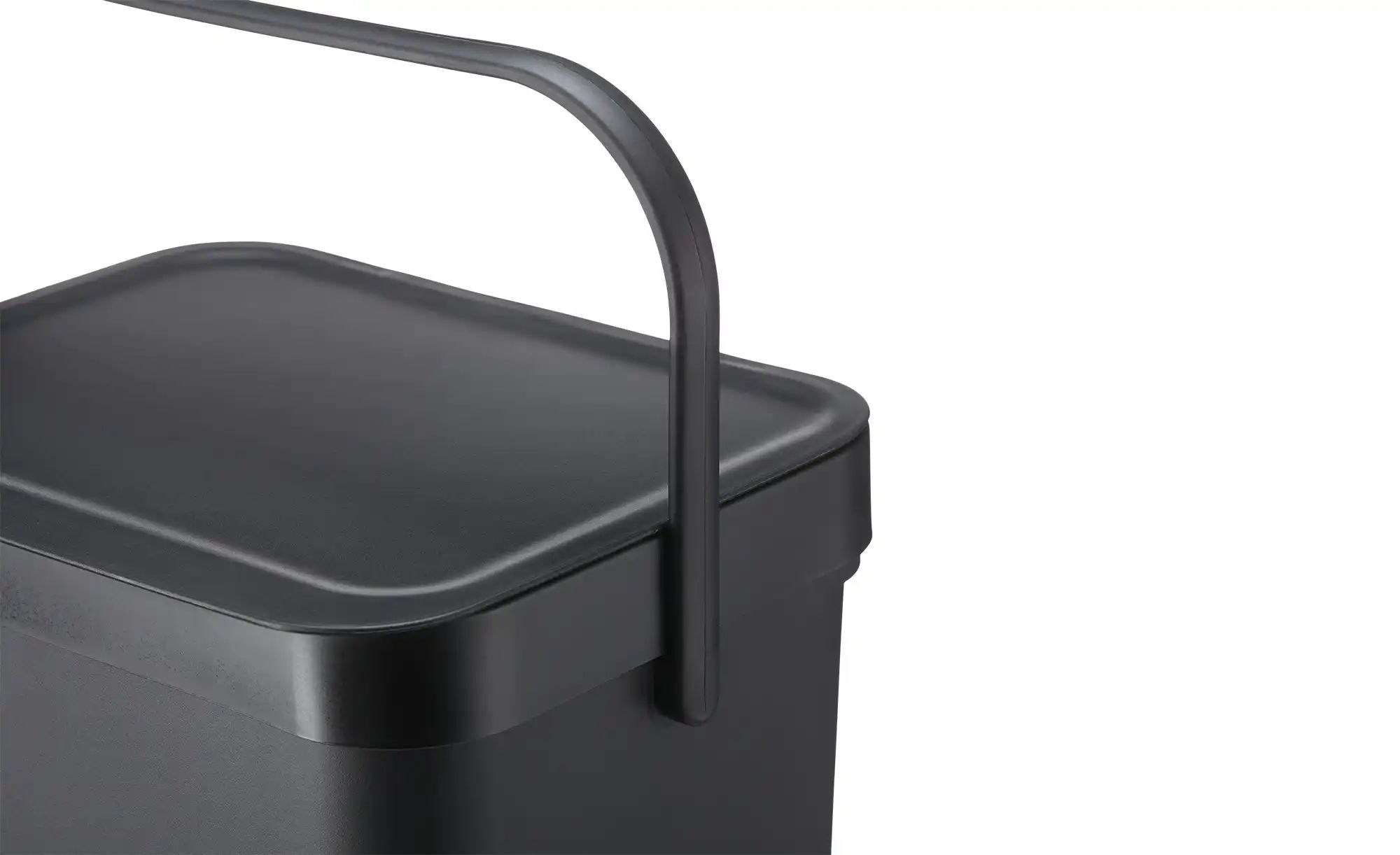 KHG Abfalleimer 12L mit Henkel   ¦ schwarz ¦ Kunststoff ¦ Maße (cm): B: 25 günstig online kaufen