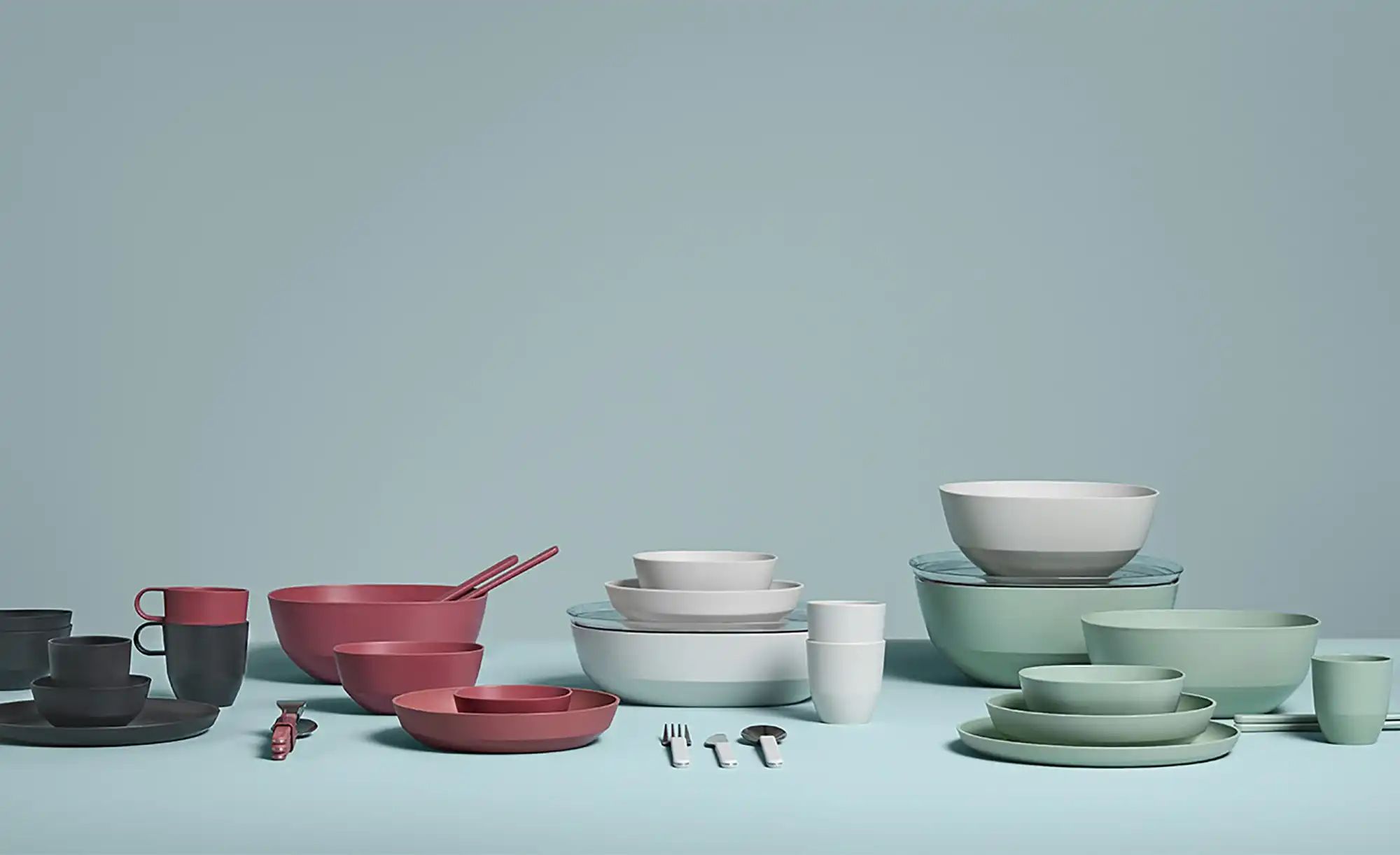 Thumbnail - Mepal Servierschale  Silueta ¦ grün ¦ Kunststoff ¦ Maße (cm): H: 12,7  Ø: 30.1 Geschirr > Einzelgeschirrteile - Höffner