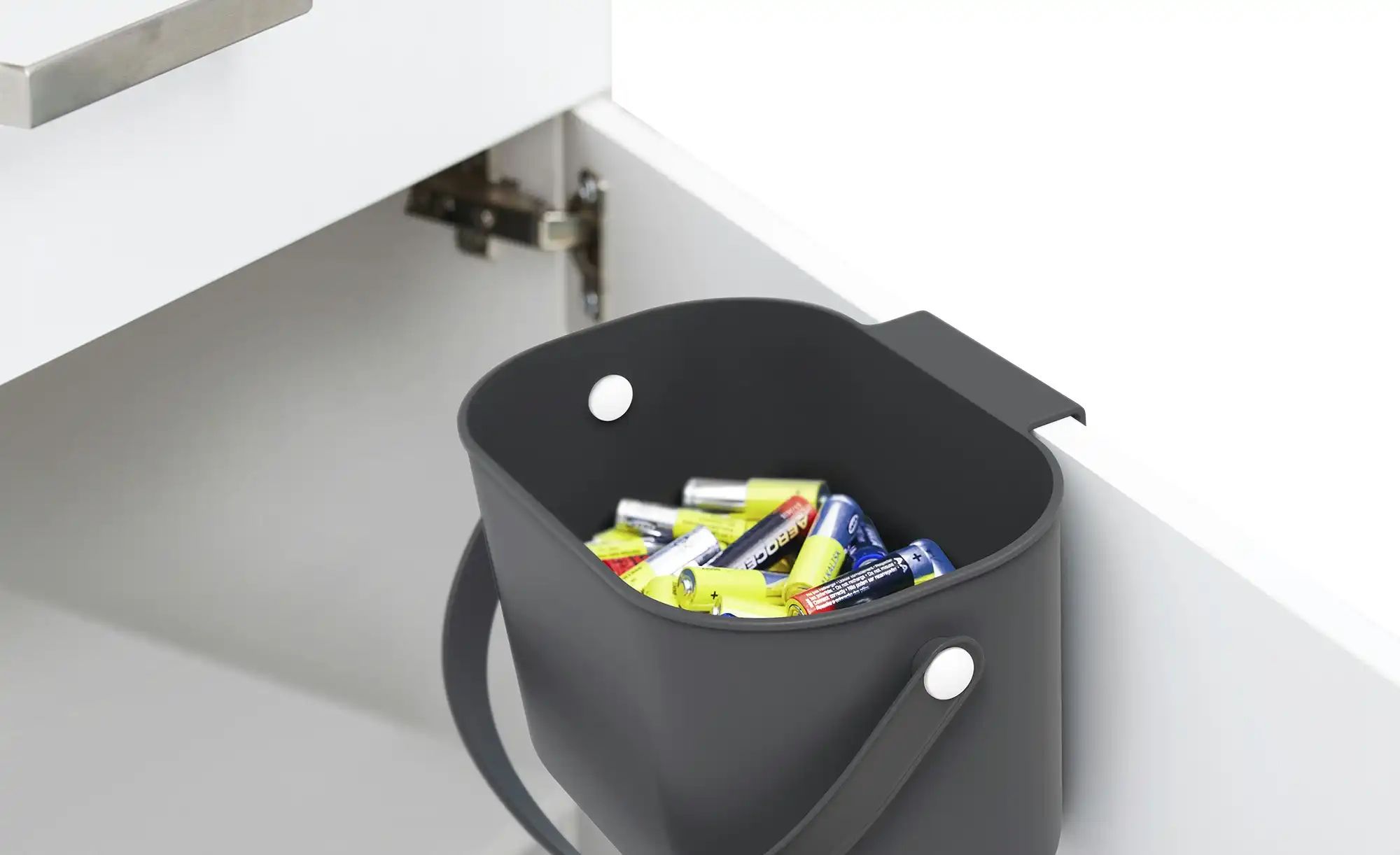 Rotho Müllsystem  Albula ¦ grau ¦ Kunststoff ¦ Maße (cm): B: 22,2 H: 17,2 T günstig online kaufen