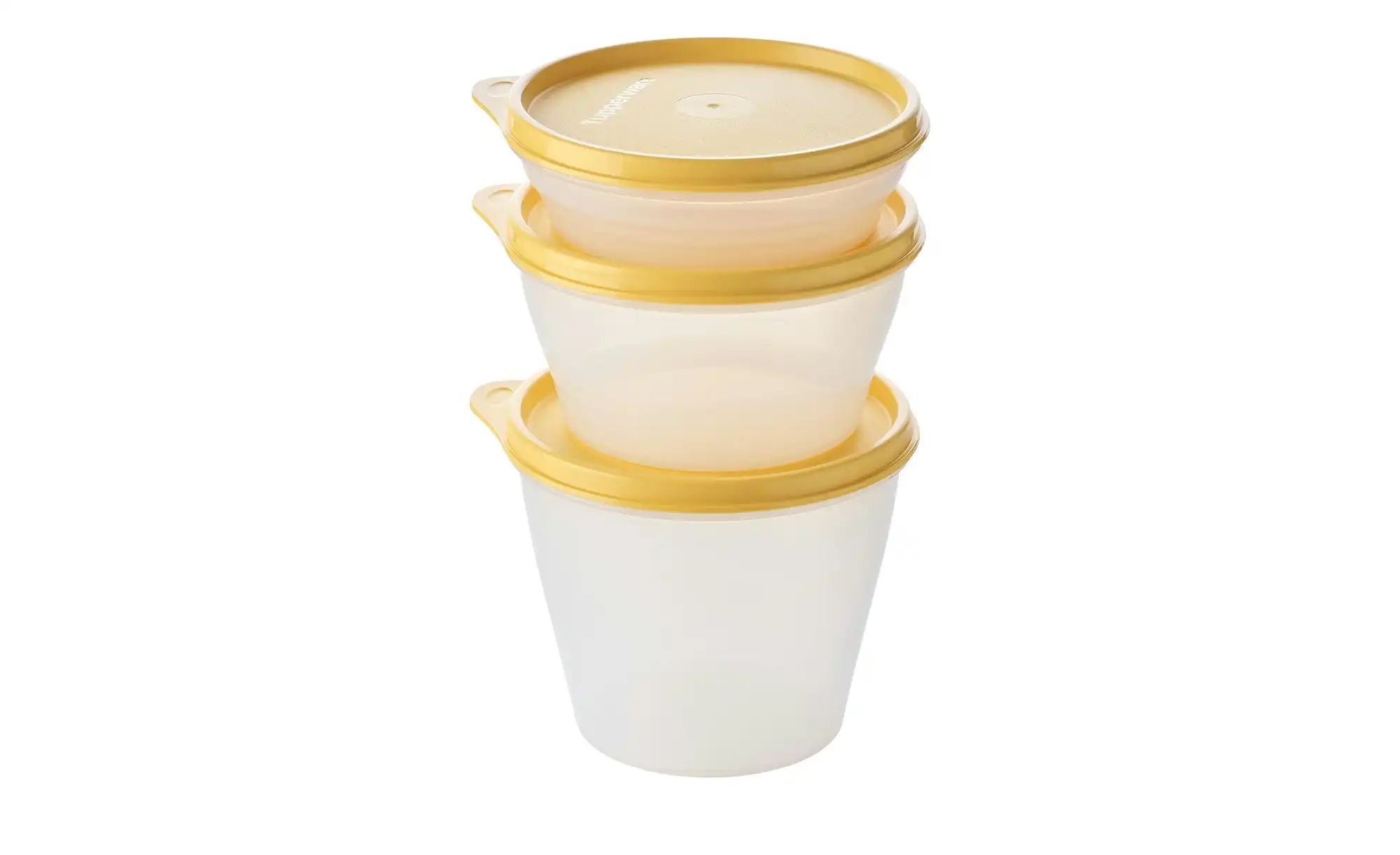 Tupperware 3er-Classic-Set Frischhaltedosen klein   gelb  Kunststoff  Maße (cm): B: 13,2 H: 14,5 T: 13.5 | 05430003385197