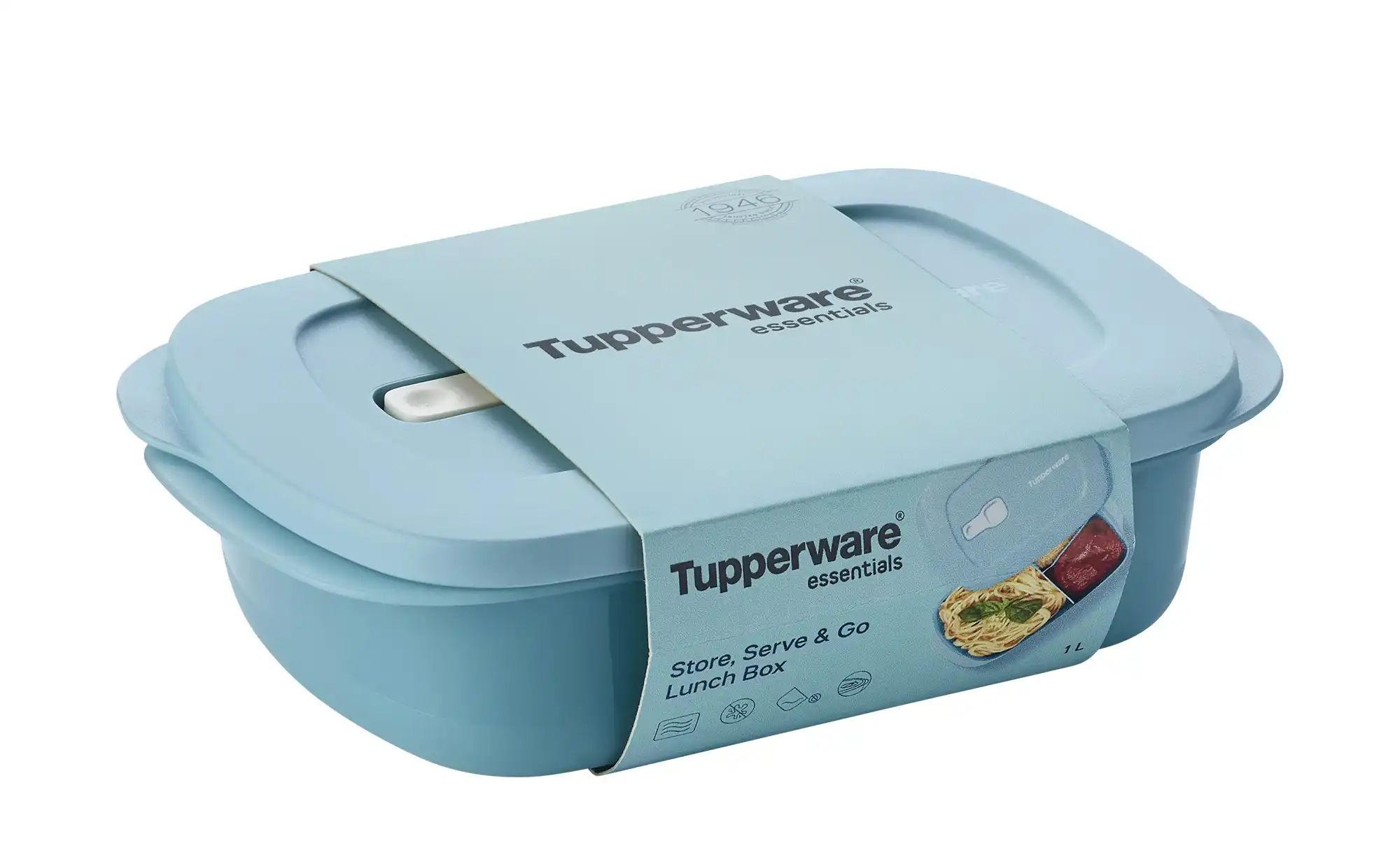 Tupperware Lunchbox MicroTup ¦ blau ¦ Kunststoff ¦ Maße (cm): B: 15,8 H: 23 günstig online kaufen