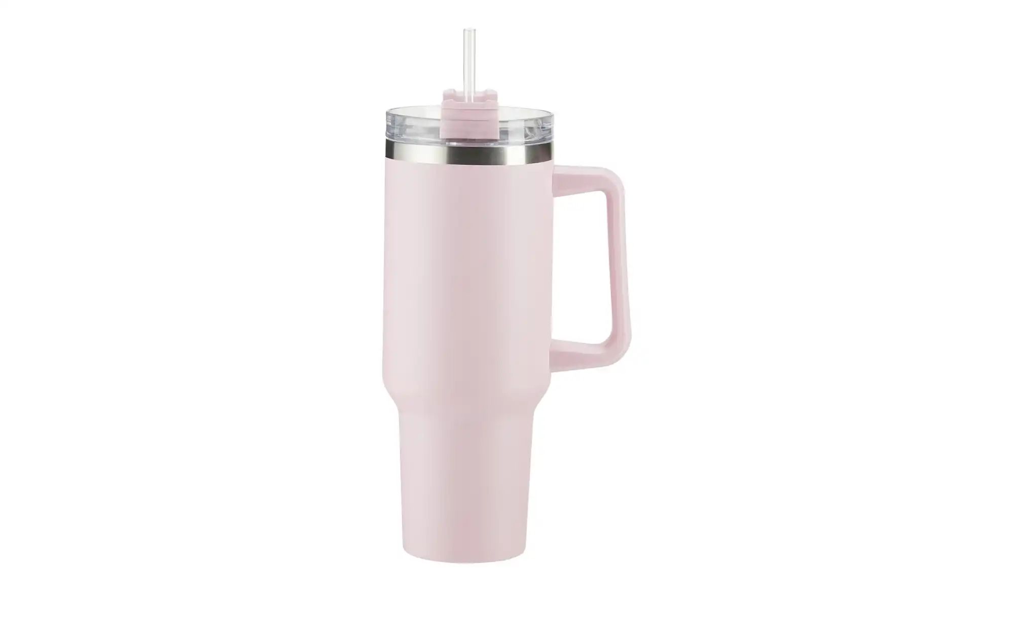 KHG To Go Becher ¦ rosa/pink ¦ Edelstahl, Kunststoff ¦ Maße (cm): H: 27  Ø: günstig online kaufen