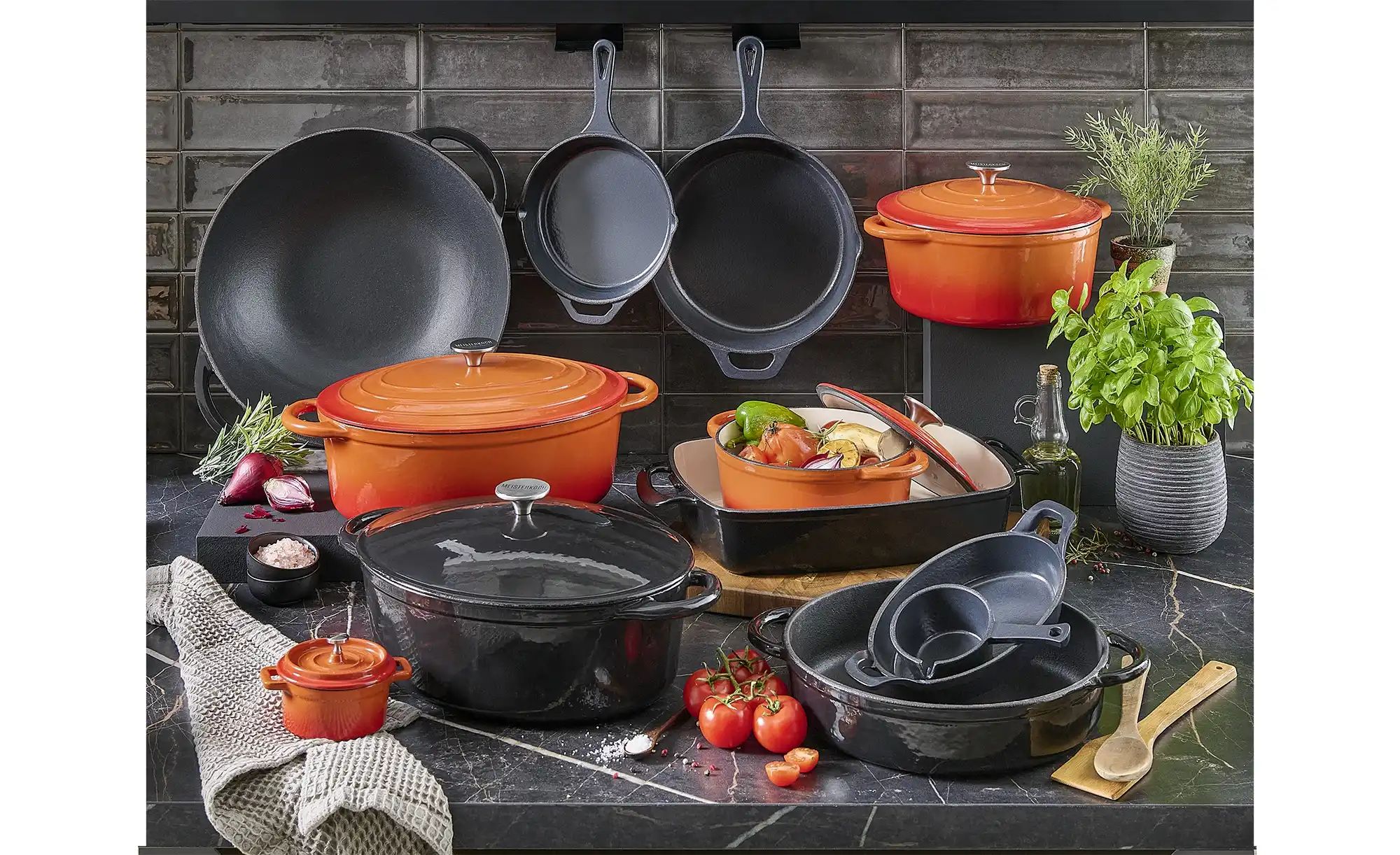 Meisterkoch Minitopf  OPUS ¦ orange ¦ Gußeisen ¦ Maße (cm): H: 4,8  Ø: 10 T günstig online kaufen