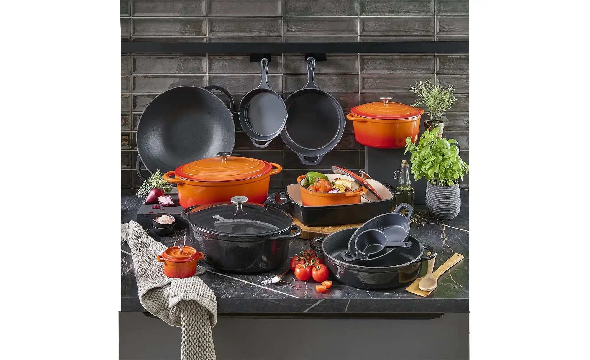 Meisterkoch Pfanne  OPUS ¦ schwarz ¦ Gußeisen ¦ Maße (cm): H: 4  Ø: 20 Töpf günstig online kaufen