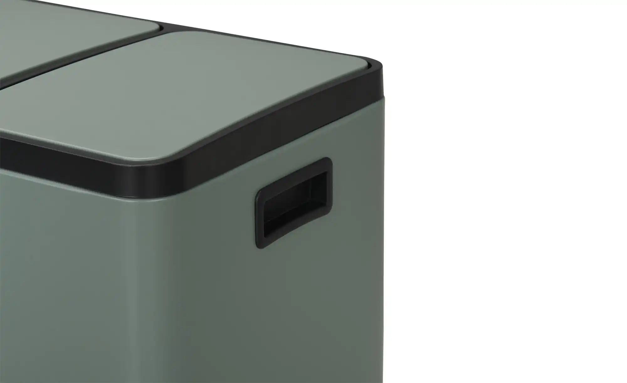 KHG Abfalleimer 2x15l   ¦ grün ¦ Eisen,Kunststoff ¦ Maße (cm): B: 41 H: 44, günstig online kaufen