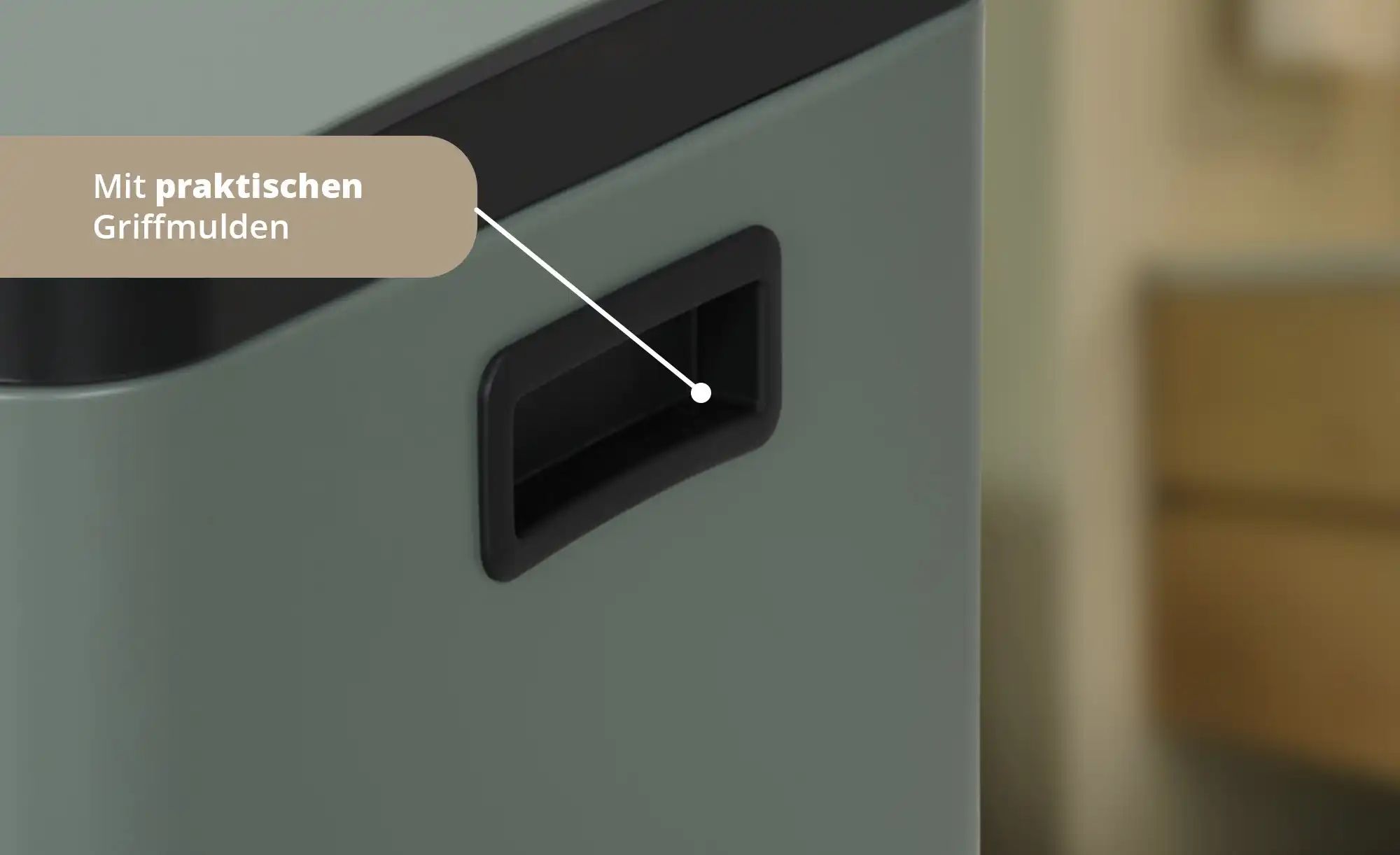 Thumbnail - KHG Abfalleimer 2x15l ¦ grün ¦ Eisen,Kunststoff ¦ Maße (cm): B: 41 H: 44,5 T: 30.0 Küchenzubehör & Helfer > Abfallbehä...