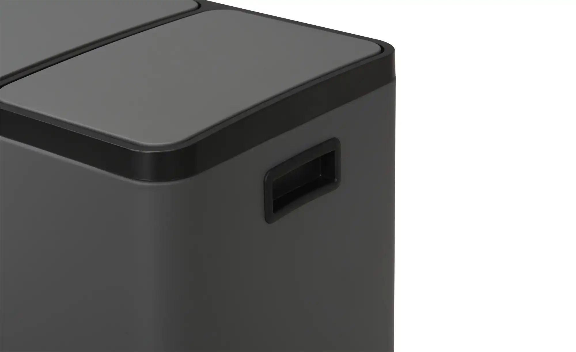 KHG Abfalleimer 2x15l   ¦ grau ¦ Eisen,Kunststoff ¦ Maße (cm): B: 41 H: 44, günstig online kaufen