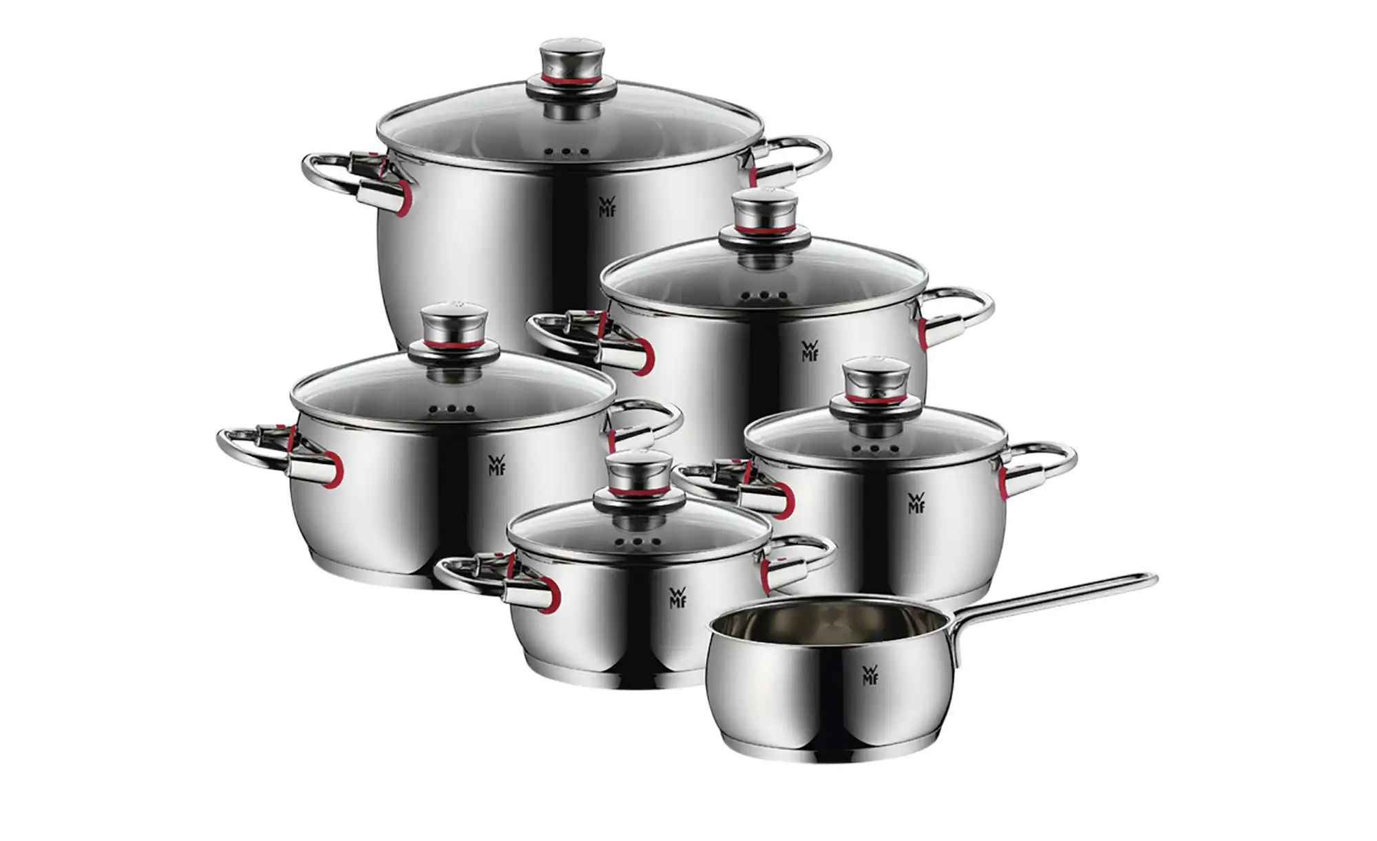 WMF Topf-Set 6er Set Quality One ¦ silber ¦ Edelstahl ¦ Maße (cm): B: 32 H: günstig online kaufen