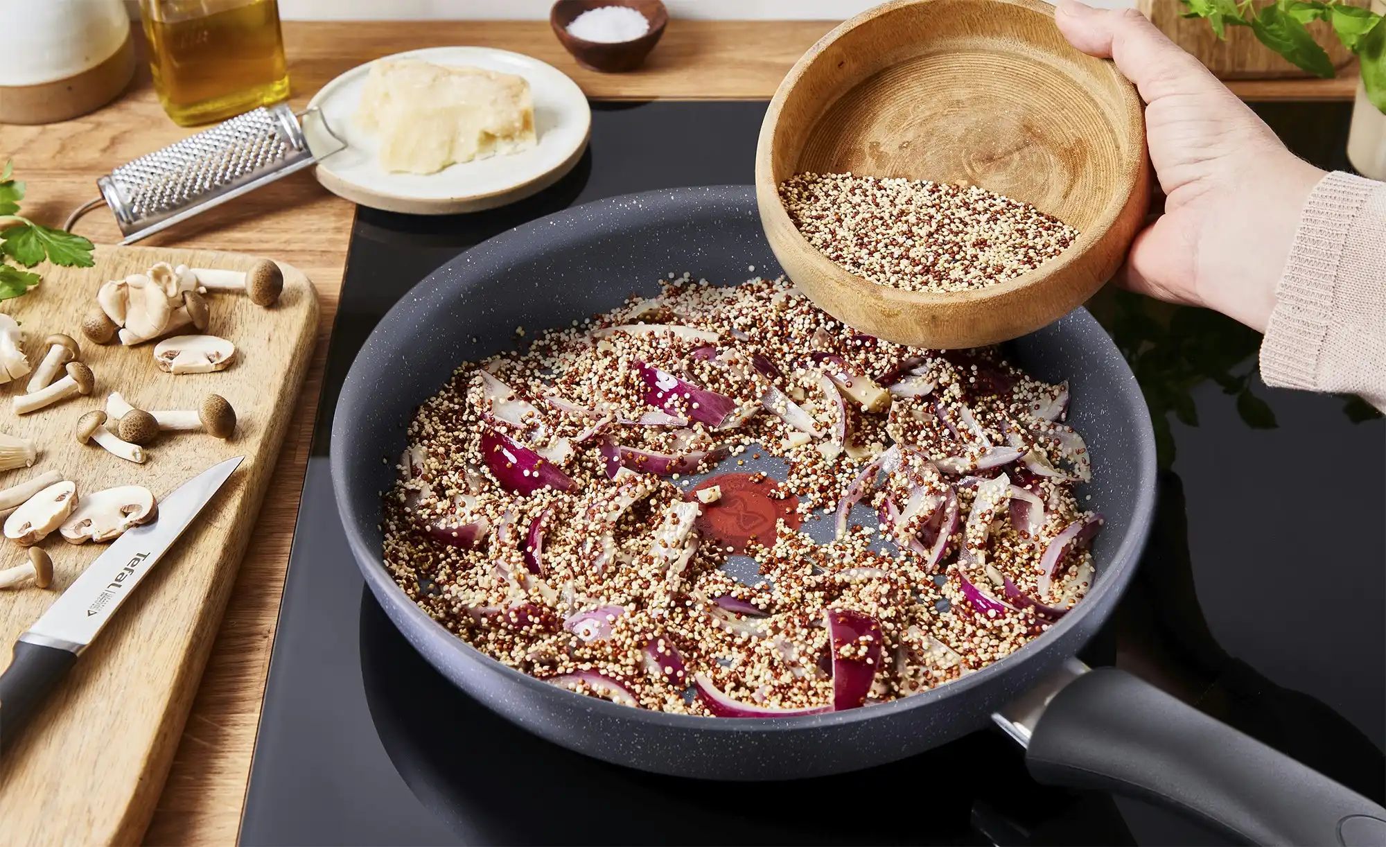 Tefal Bratpfanne  Healthy Chef ¦ grau ¦ Aluminium Ø: 24 Töpfe & Pfannen & Z günstig online kaufen