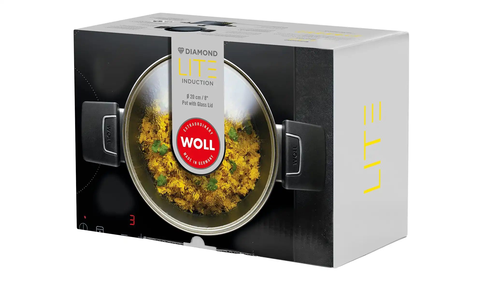 WOLL Gusstopf mit Deckel  Diamond Lite ¦ schwarz ¦ Aluminium-Guss ¦ Maße (c günstig online kaufen