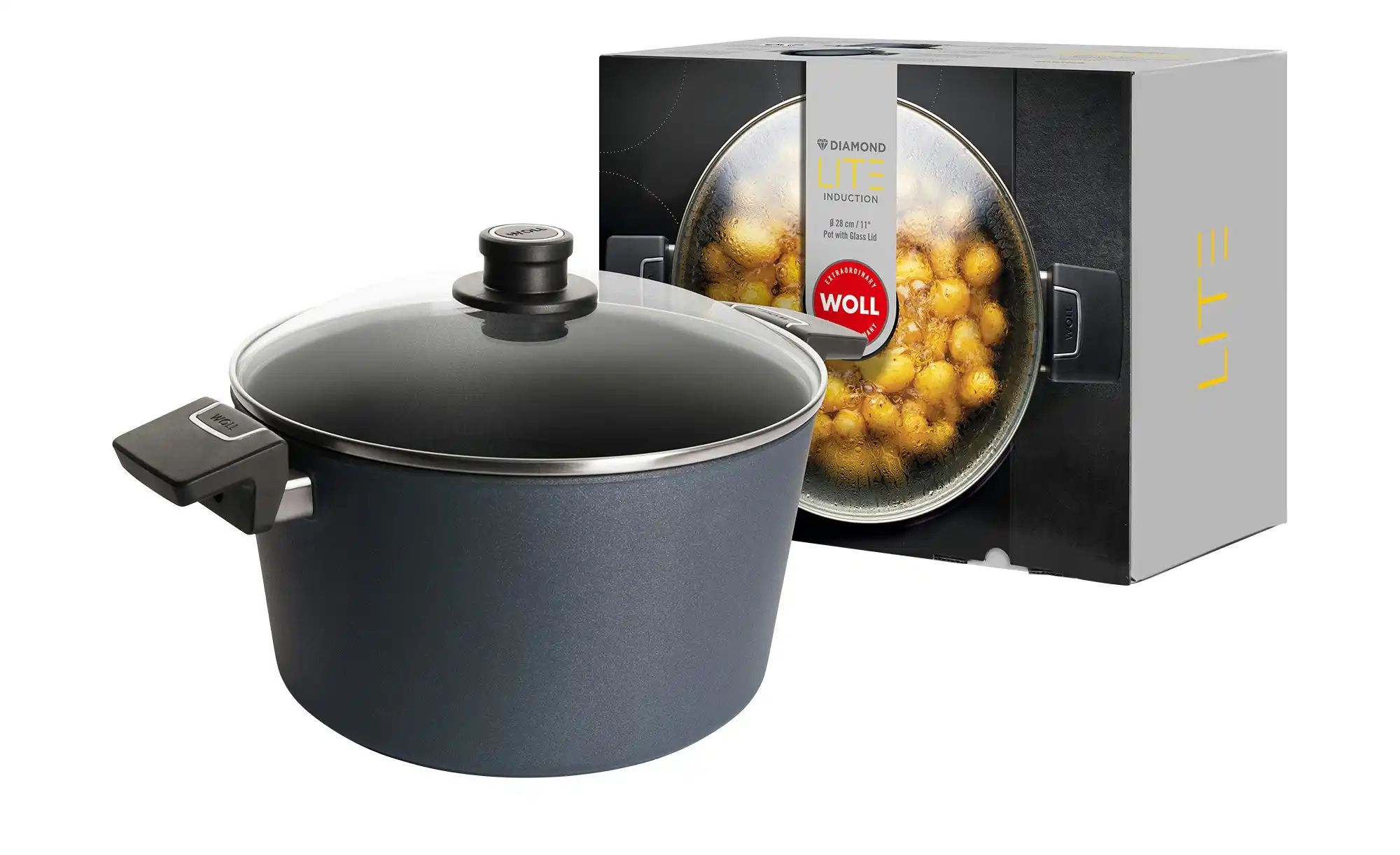 Thumbnail - WOLL Gusstopf mit Deckel  Diamond Lite ¦ schwarz ¦ Aluminium-Guss ¦ Maße (cm): H: 15,5  Ø: 28 Töpfe & Pfannen & Zubehör ...
