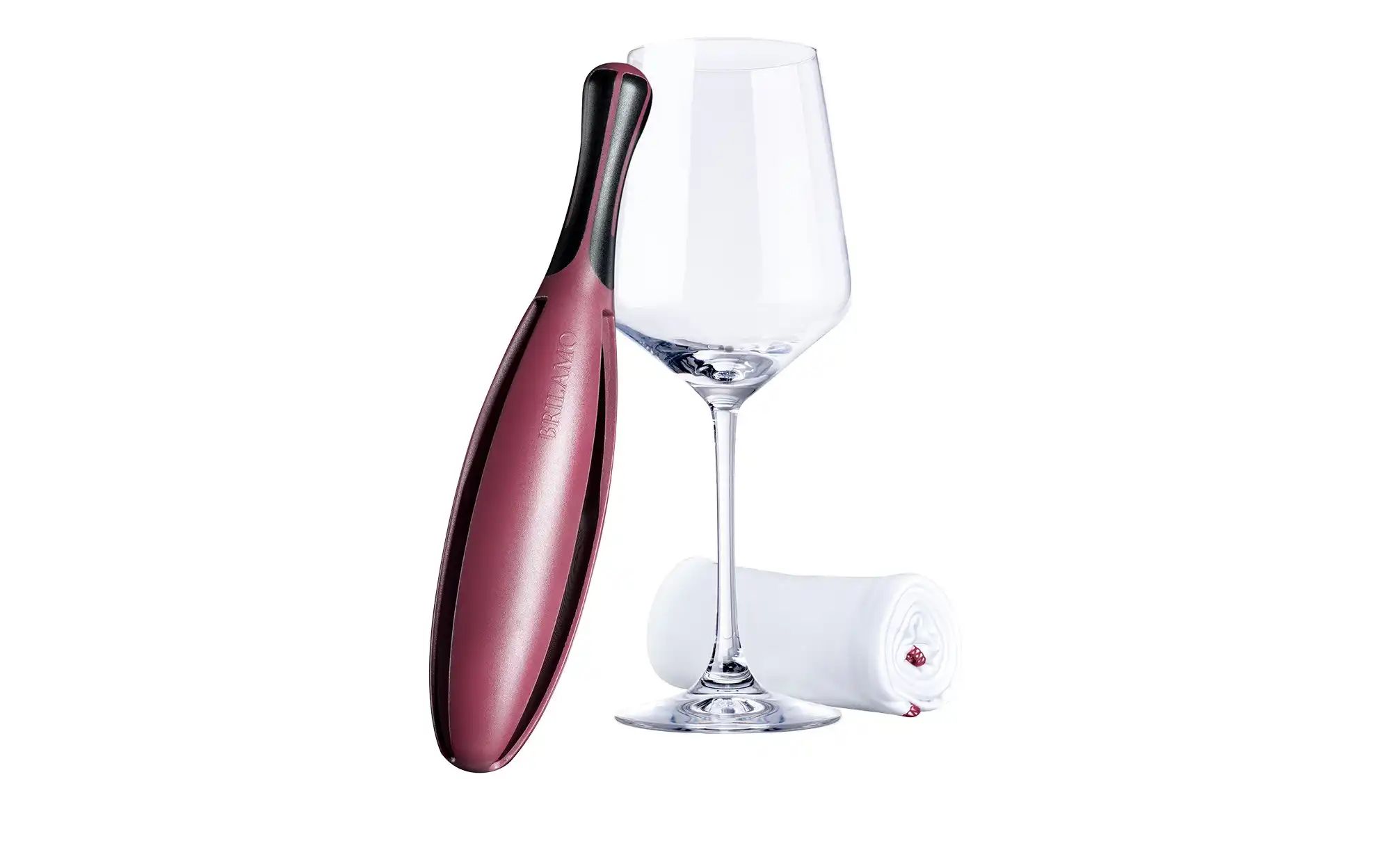 Weinglaspolierer  Brilamo  rot  Kunststoff  Maße (cm): B: 7,1 H: 19 | 04262394440008