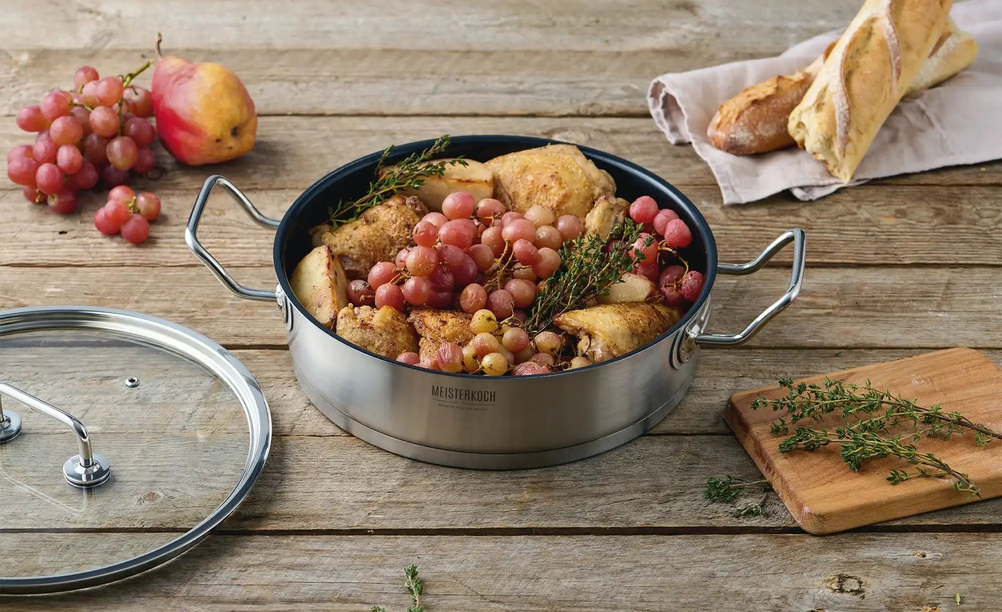 Meisterkoch Servierpfanne 28 cm  MODUS ¦ silber ¦ Edelstahl ¦ Maße (cm): H: günstig online kaufen