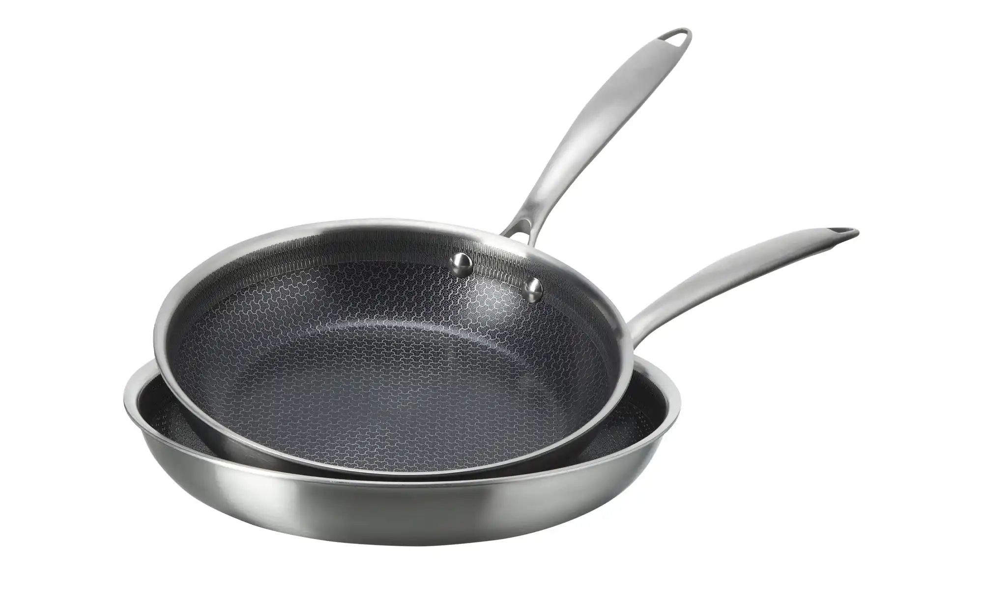 KHG 2er-Pfannenset    ¦ silber ¦ Edelstahl,Aluminium Töpfe & Pfannen & Zube günstig online kaufen