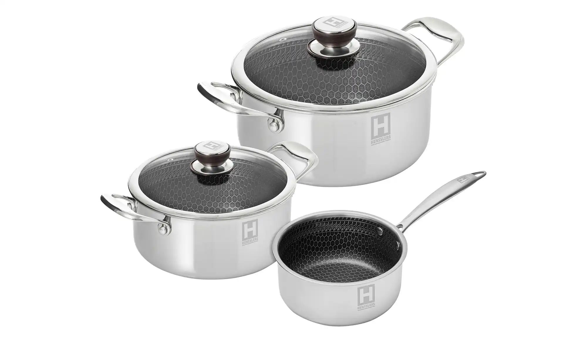 Hensslers Topfset   ¦ silber ¦ Edelstahl Töpfe & Pfannen & Zubehör > Topf u günstig online kaufen
