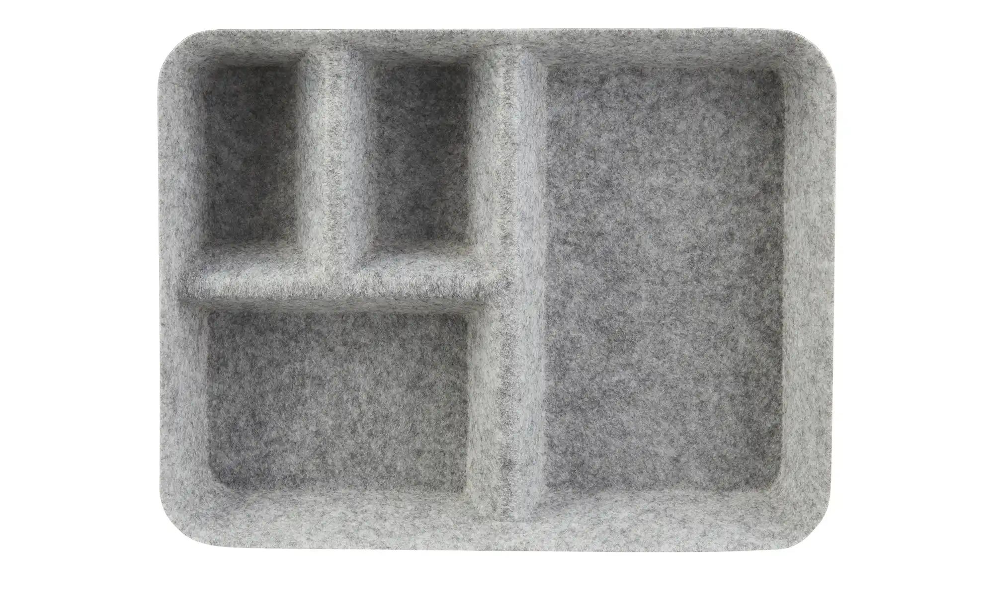 KHG Aufbewahrungsbox   ¦ grau ¦ Filz ¦ Maße (cm): B: 32 H: 25 T: 6.5 Aufbew günstig online kaufen
