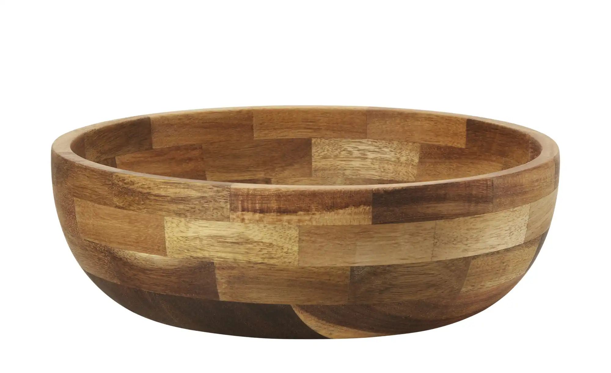 KHG Salatschüssel   ¦ holzfarben ¦ Holz ¦ Maße (cm): H: 8  Ø: 25 Geschirr > günstig online kaufen