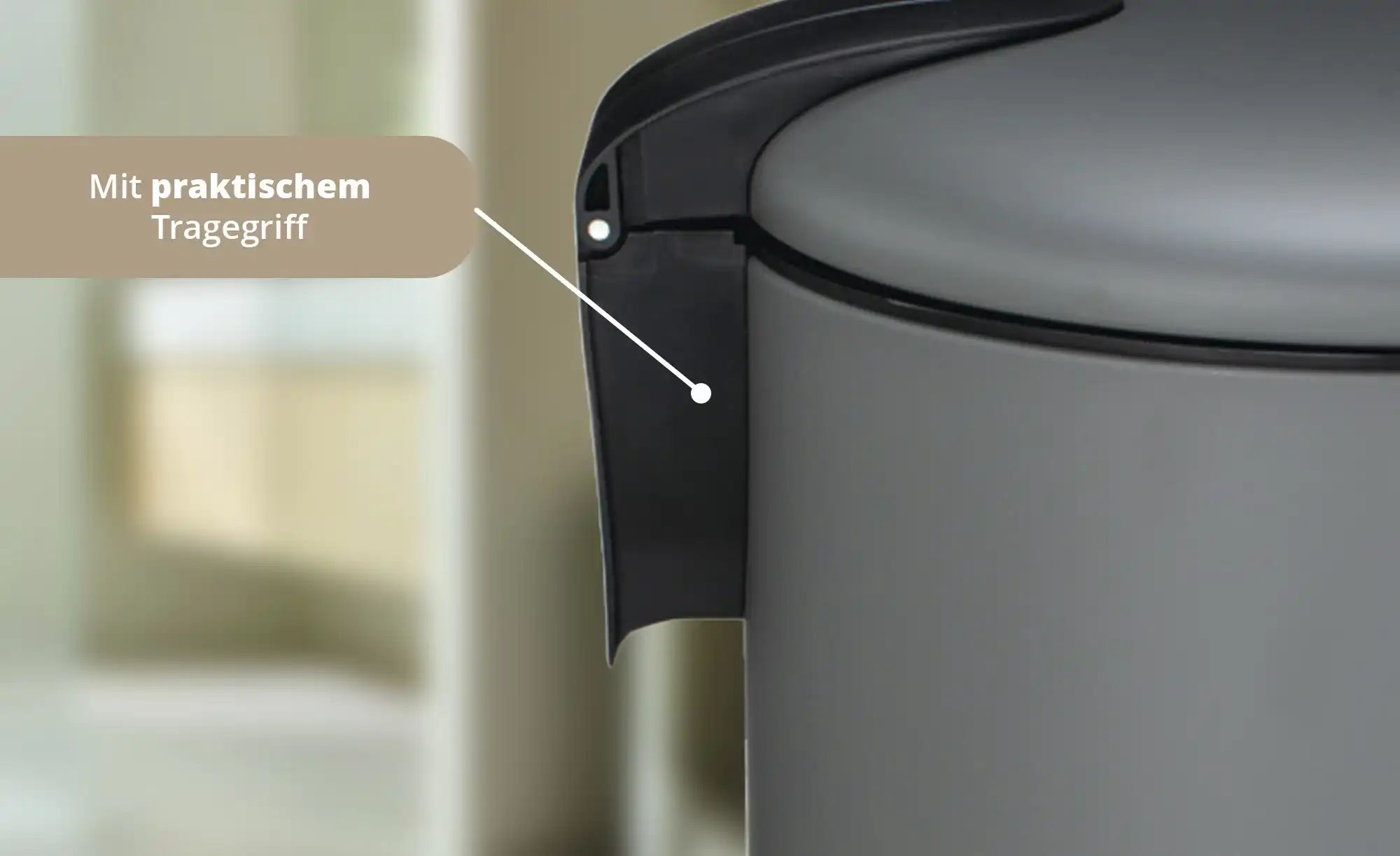 Thumbnail - KHG Abfalleimer   ¦ grau ¦ Eisen,Kunststoff ¦ Maße (cm): B: 31 H: 47 T: 38.3 Küchenzubehör & Helfer > Abfallbehälter - H...