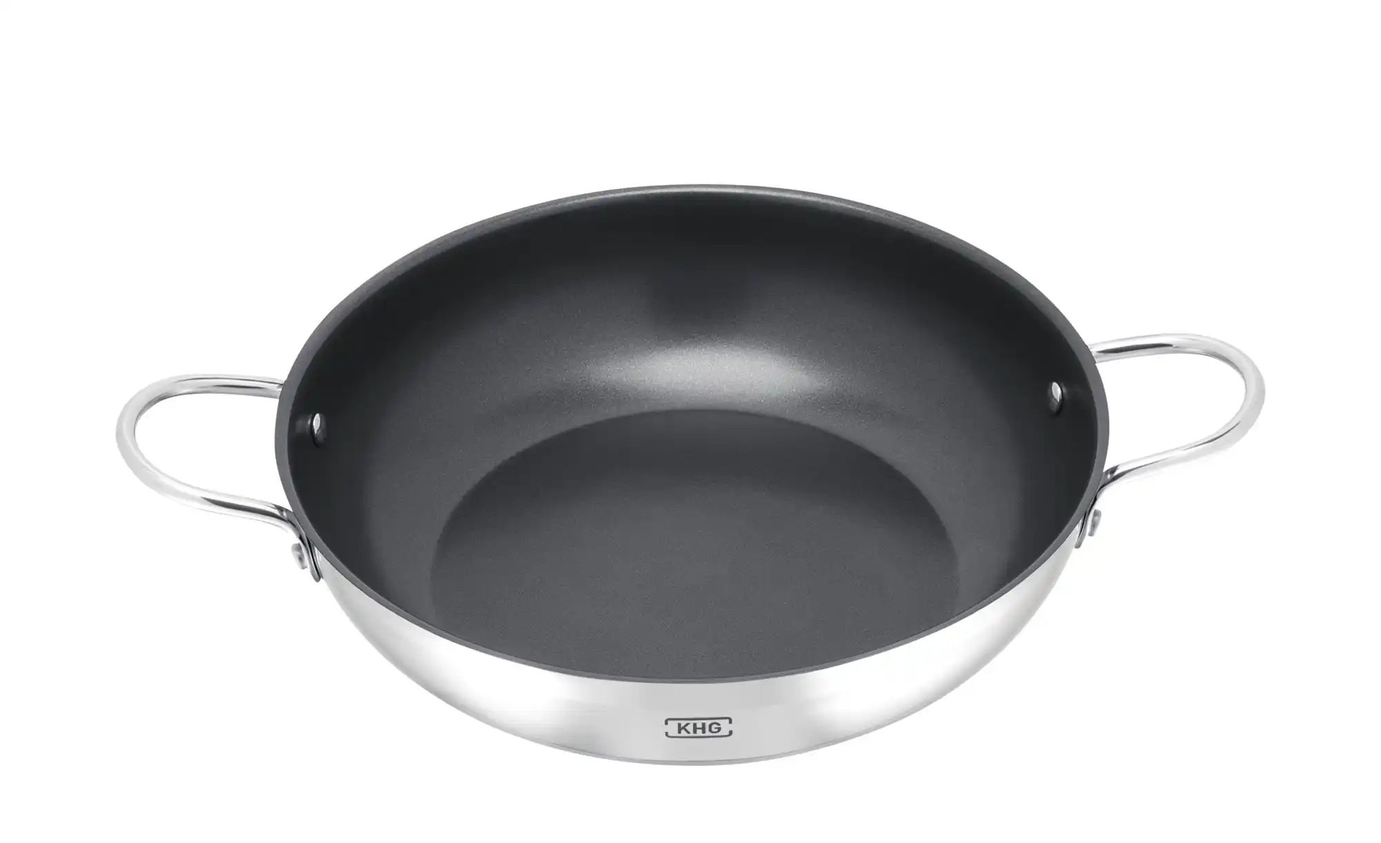 KHG Servierpfanne   ¦ silber ¦ Edelstahl ¦ Maße (cm): H: 7  Ø: 28 Töpfe & P günstig online kaufen