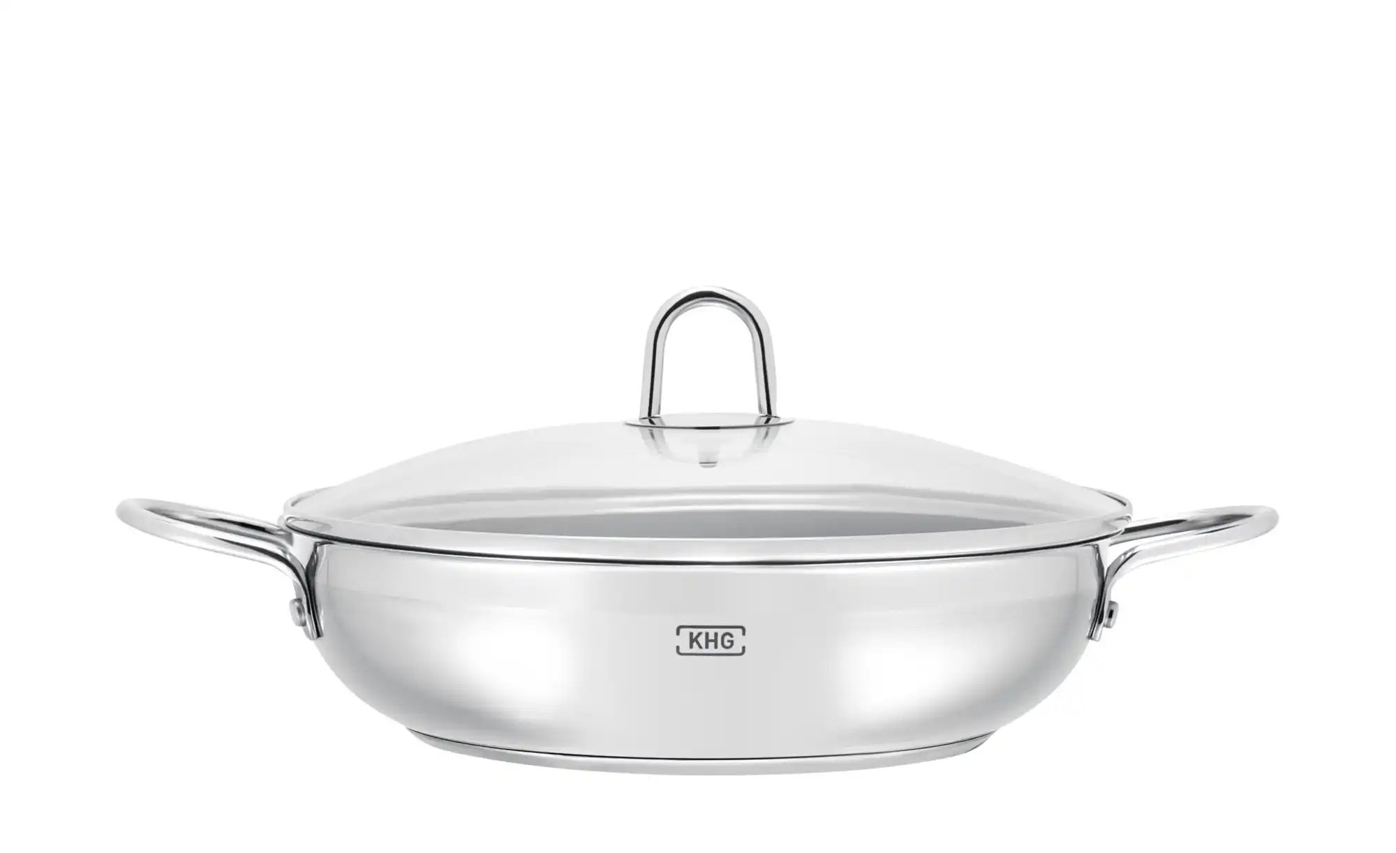 KHG Servierpfanne   ¦ silber ¦ Edelstahl ¦ Maße (cm): H: 7  Ø: 28 Töpfe & P günstig online kaufen