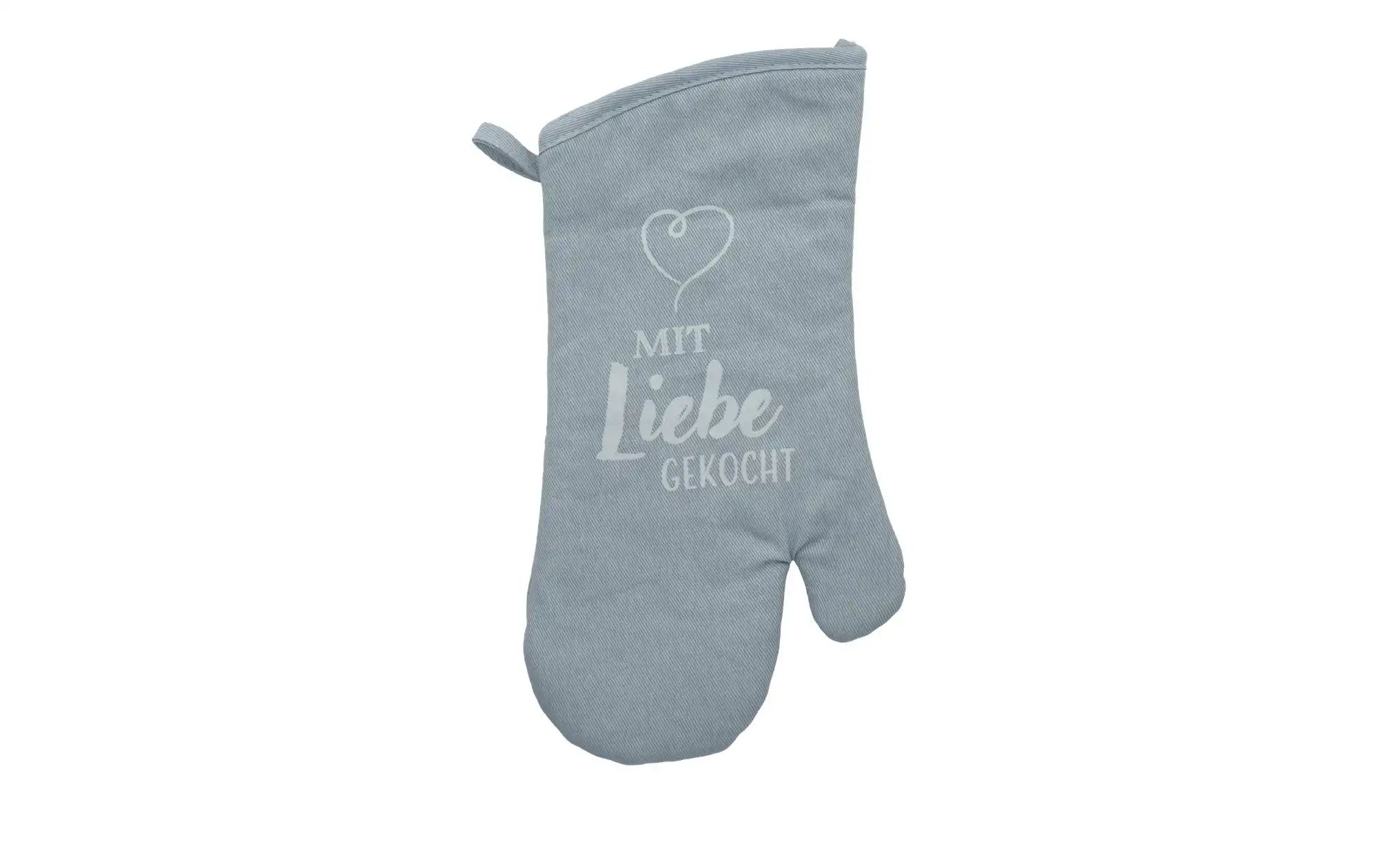 KHG Topfhandschuh   ¦ blau ¦ 100% Baumwolle ¦ Maße (cm): B: 33 Tischwäsche günstig online kaufen