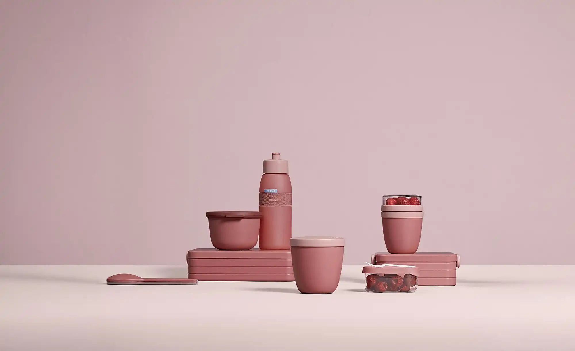 Thumbnail - Mepal Lunchbox  Take a break ¦ rosa/pink ¦ Kunststoff ¦ Maße (cm): B: 12 H: 6,5 Küchenzubehör & Helfer > Brot Aufbewahru...