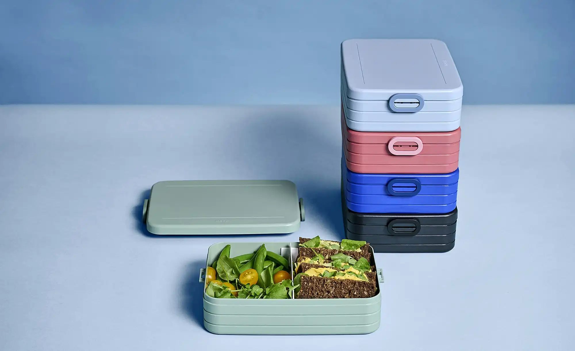 Mepal Lunchbox  Take a break ¦ blau ¦ Kunststoff ¦ Maße (cm): B: 17 H: 6,5 günstig online kaufen