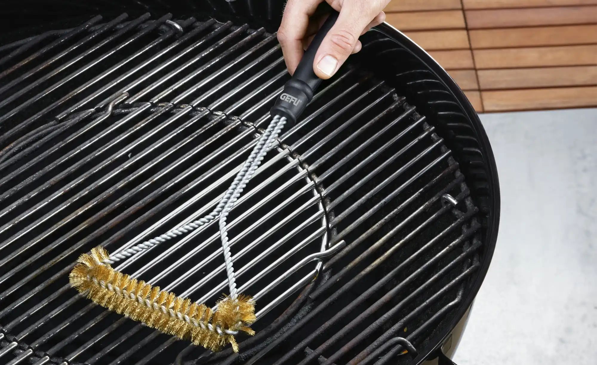 Gefu Triangelbürste  BBQ ¦ Kunststoff,Edelstahl ¦ Maße (cm): B: 14 H: 2,5 K günstig online kaufen
