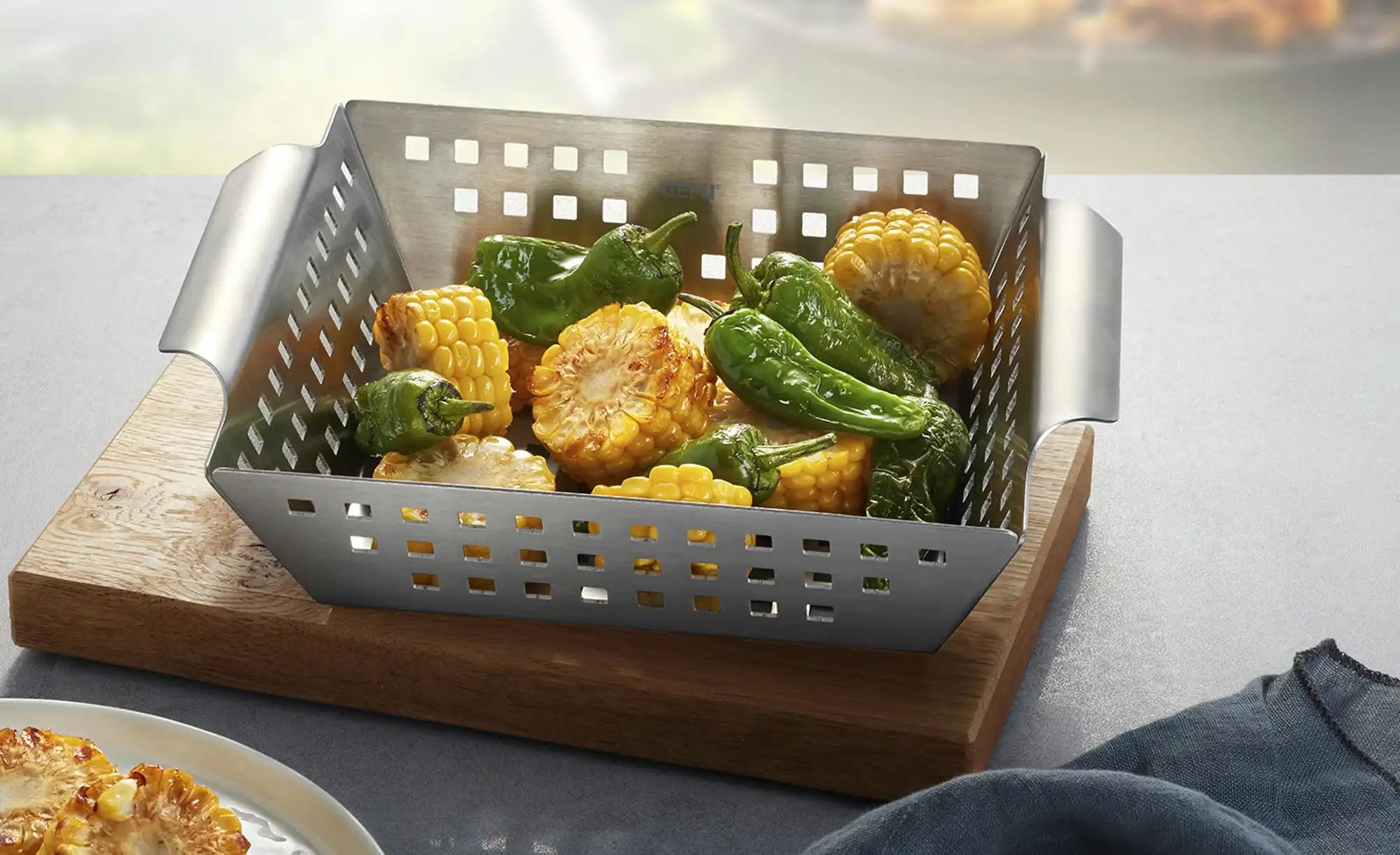 Gefu Grillschale  BBQ ¦ silber ¦ Edelstahl ¦ Maße (cm): B: 21,5 H: 5 Töpfe günstig online kaufen