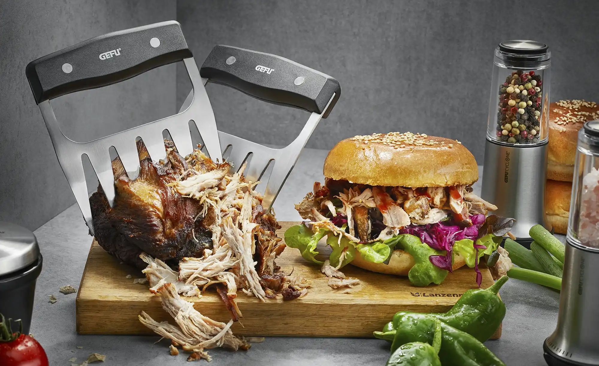 Gefu Fleischkrallen  BBQ ¦ silber ¦ Kunststoff,Edelstahl ¦ Maße (cm): B: 10 günstig online kaufen