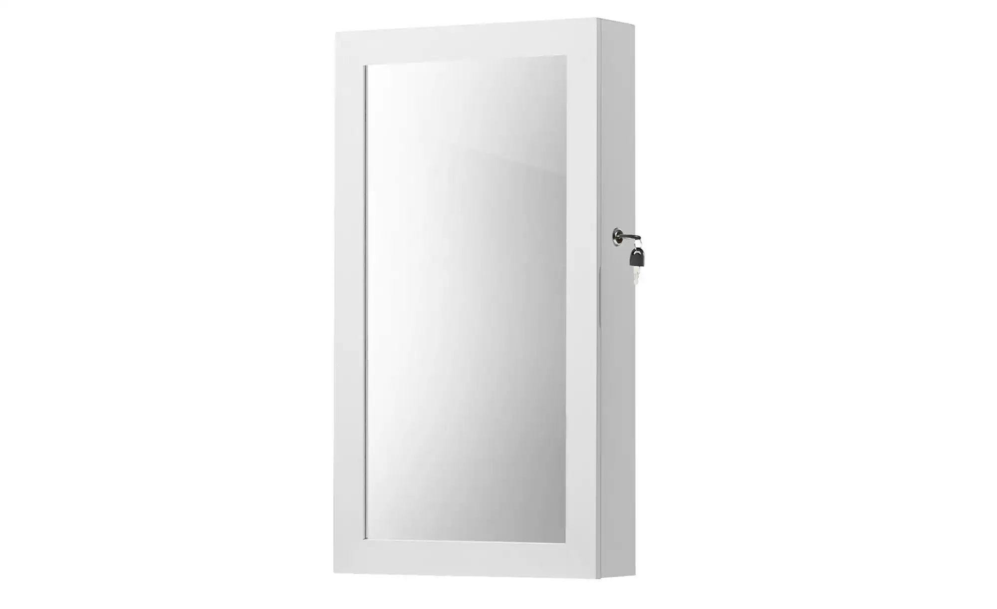Wandspiegel   ¦ weiß ¦ Glas,Holzwerkstoff,Kunststoff ¦ Maße (cm): B: 37,2 H günstig online kaufen