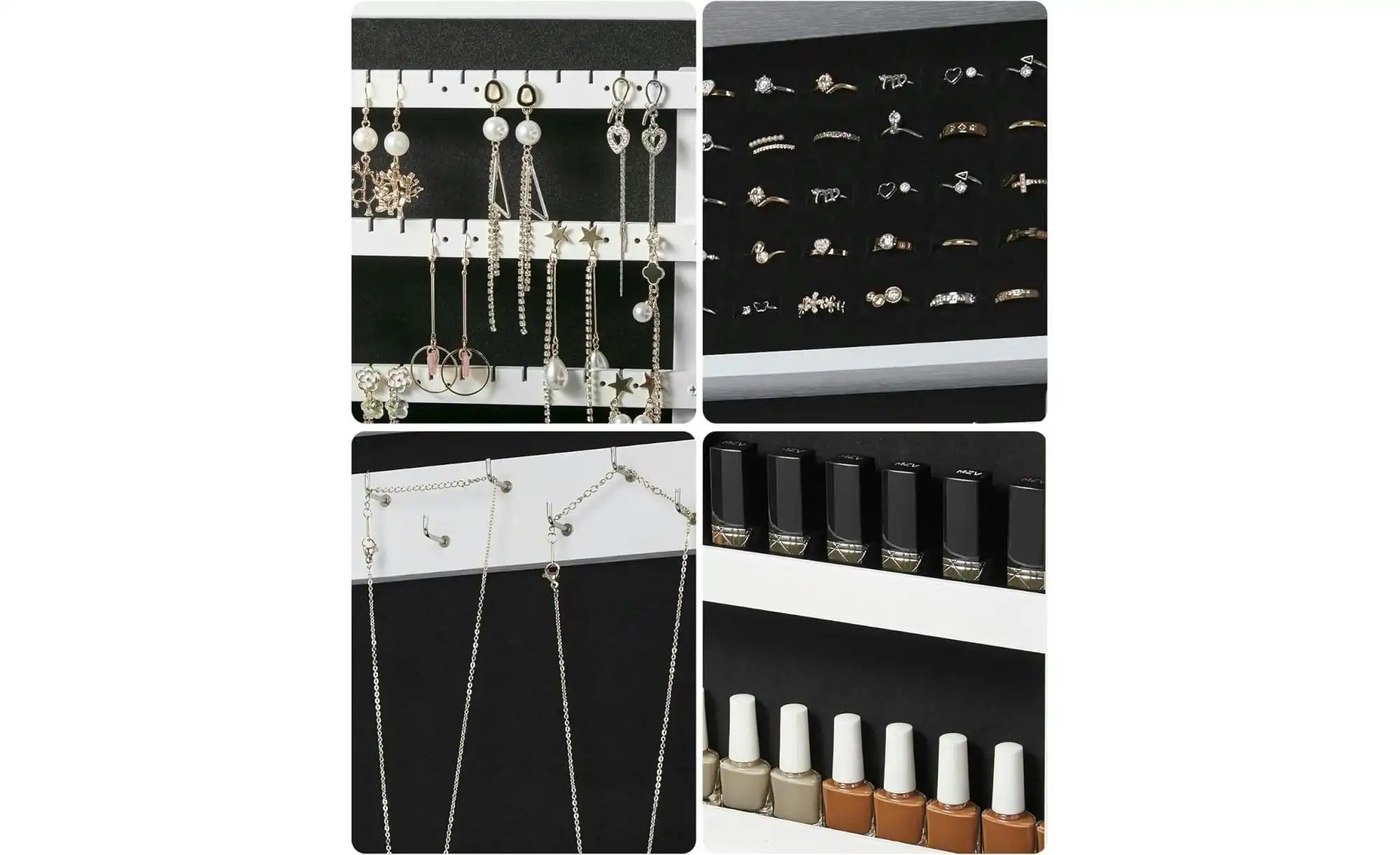 Thumbnail - Wandspiegel ¦ weiß ¦ Glas,Holzwerkstoff,Kunststoff ¦ Maße (cm): B: 37,2 H: 67,3 Garderoben & Kleiderstangen > Garderob...