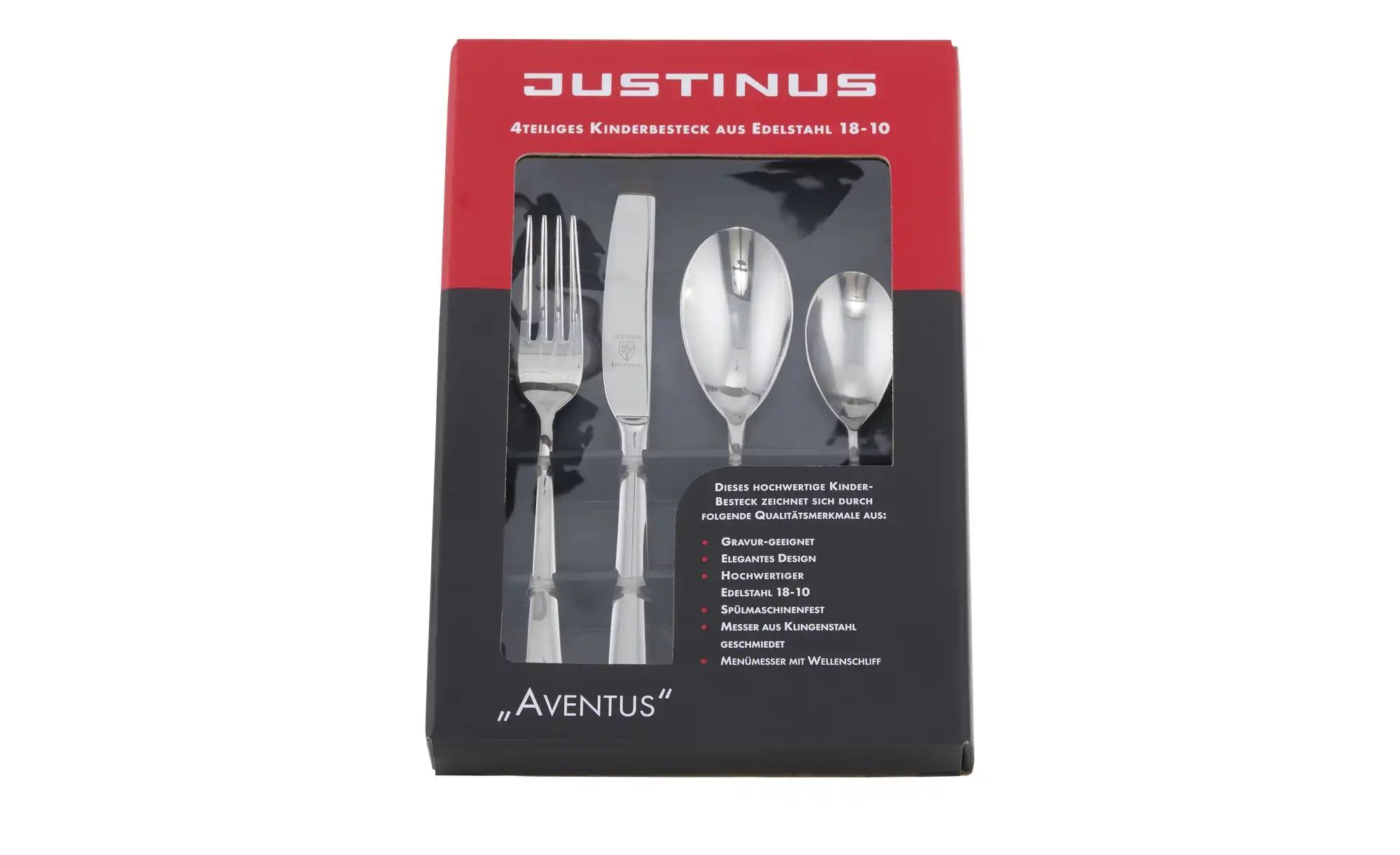 Thumbnail - Justinus Kinderbesteck  Aventus ¦ silber ¦ Edelstahl ¦ Maße (cm): B: 15 H: 2,7 Besteck > Besteck-Sets - Höffner