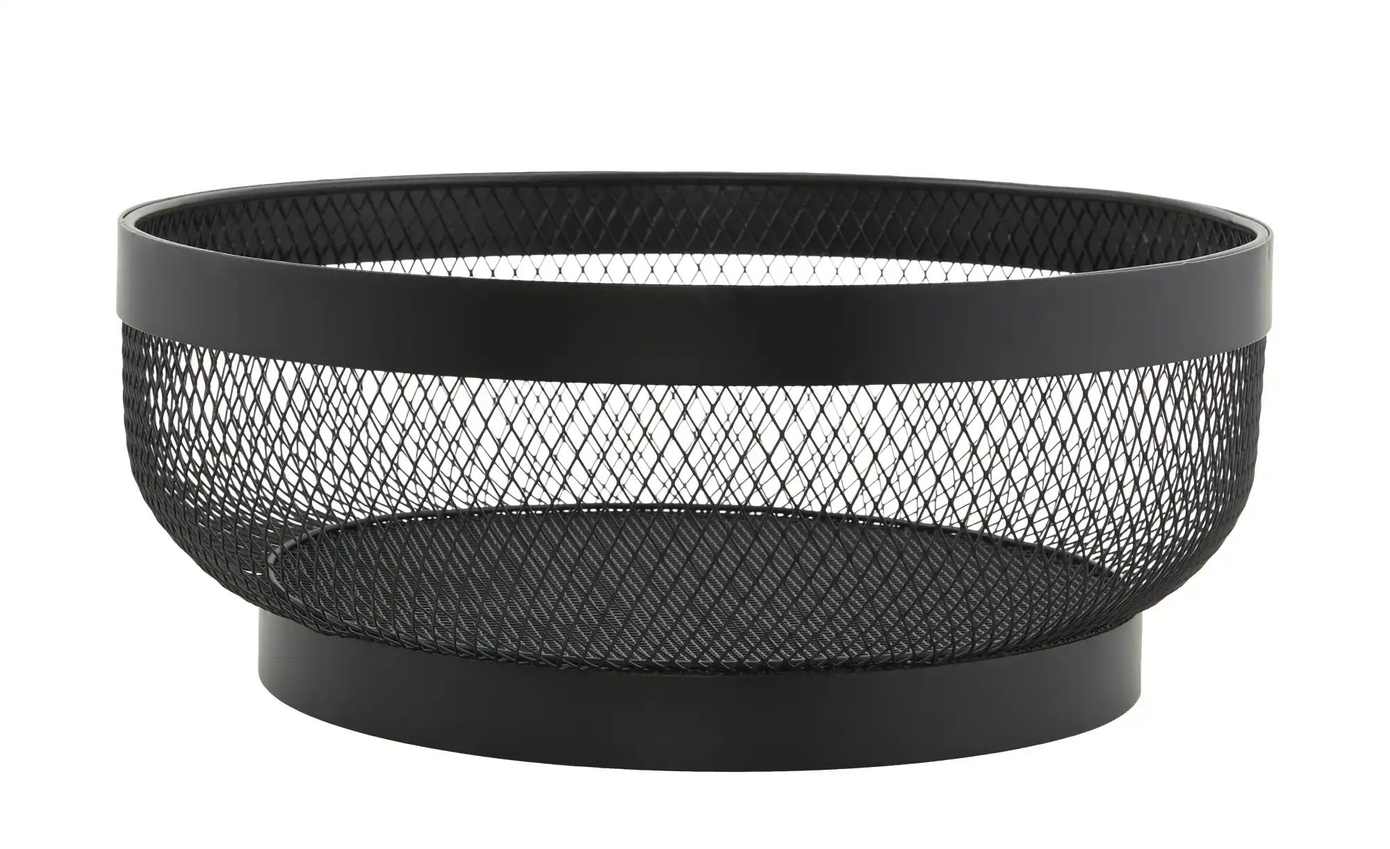 Justinus Obstkorb  LifeStyle ¦ schwarz ¦ Metall ¦ Maße (cm): H: 12  Ø: 30 K günstig online kaufen