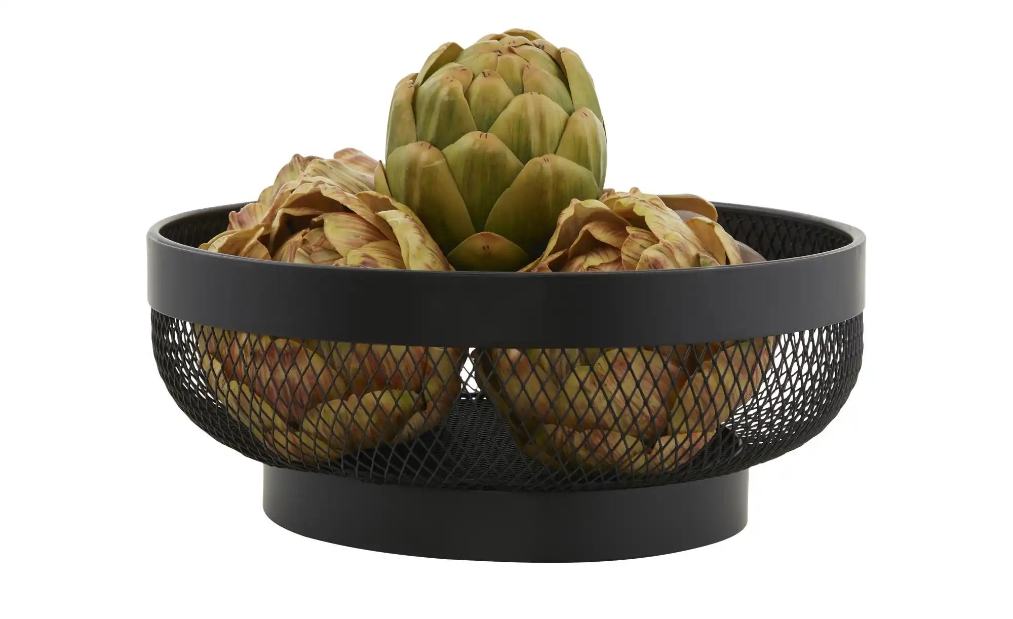 Justinus Obstkorb  LifeStyle ¦ schwarz ¦ Metall ¦ Maße (cm): H: 9,5  Ø: 25 günstig online kaufen