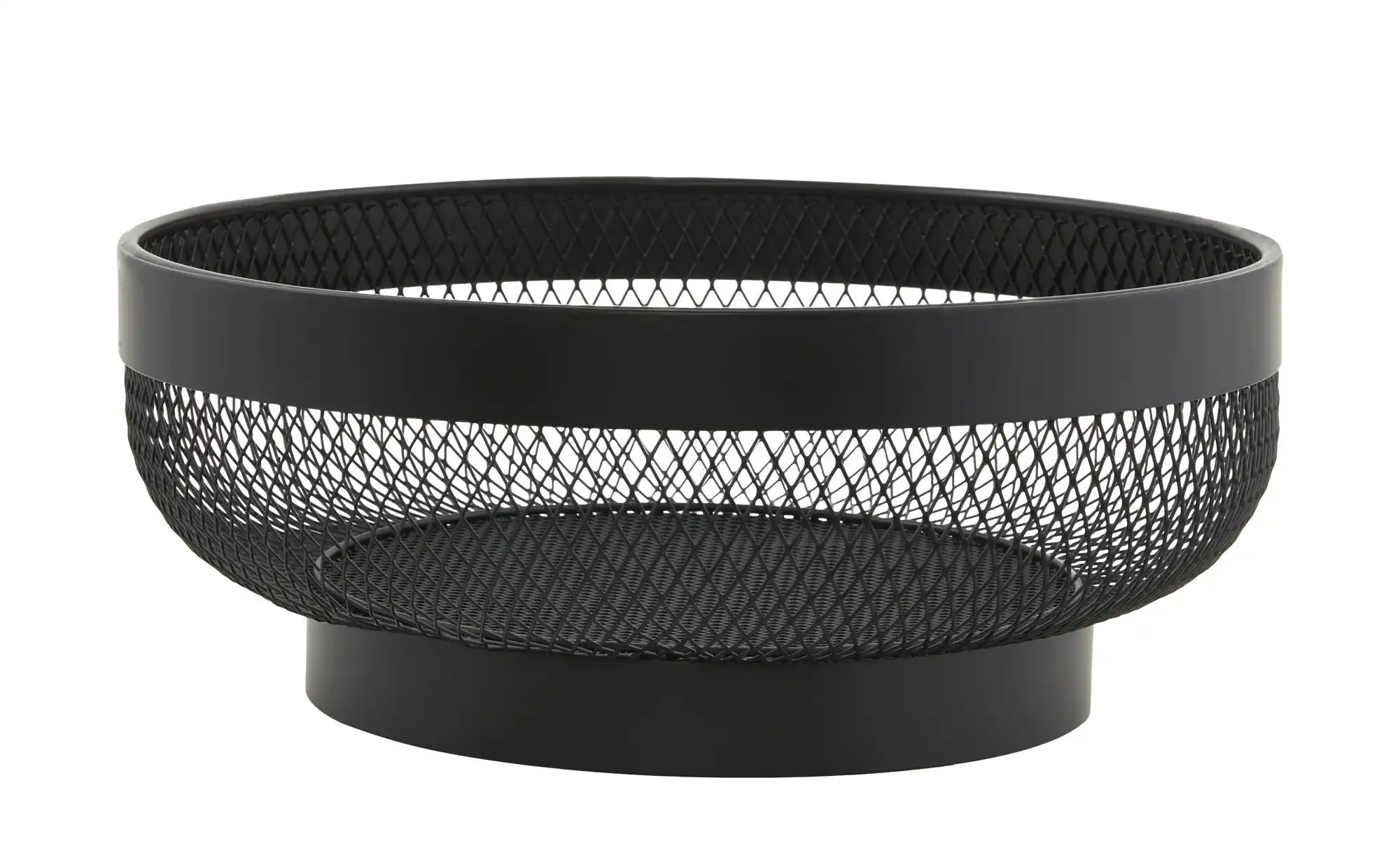 Justinus Obstkorb  LifeStyle ¦ schwarz ¦ Metall ¦ Maße (cm): H: 9,5  Ø: 25 günstig online kaufen