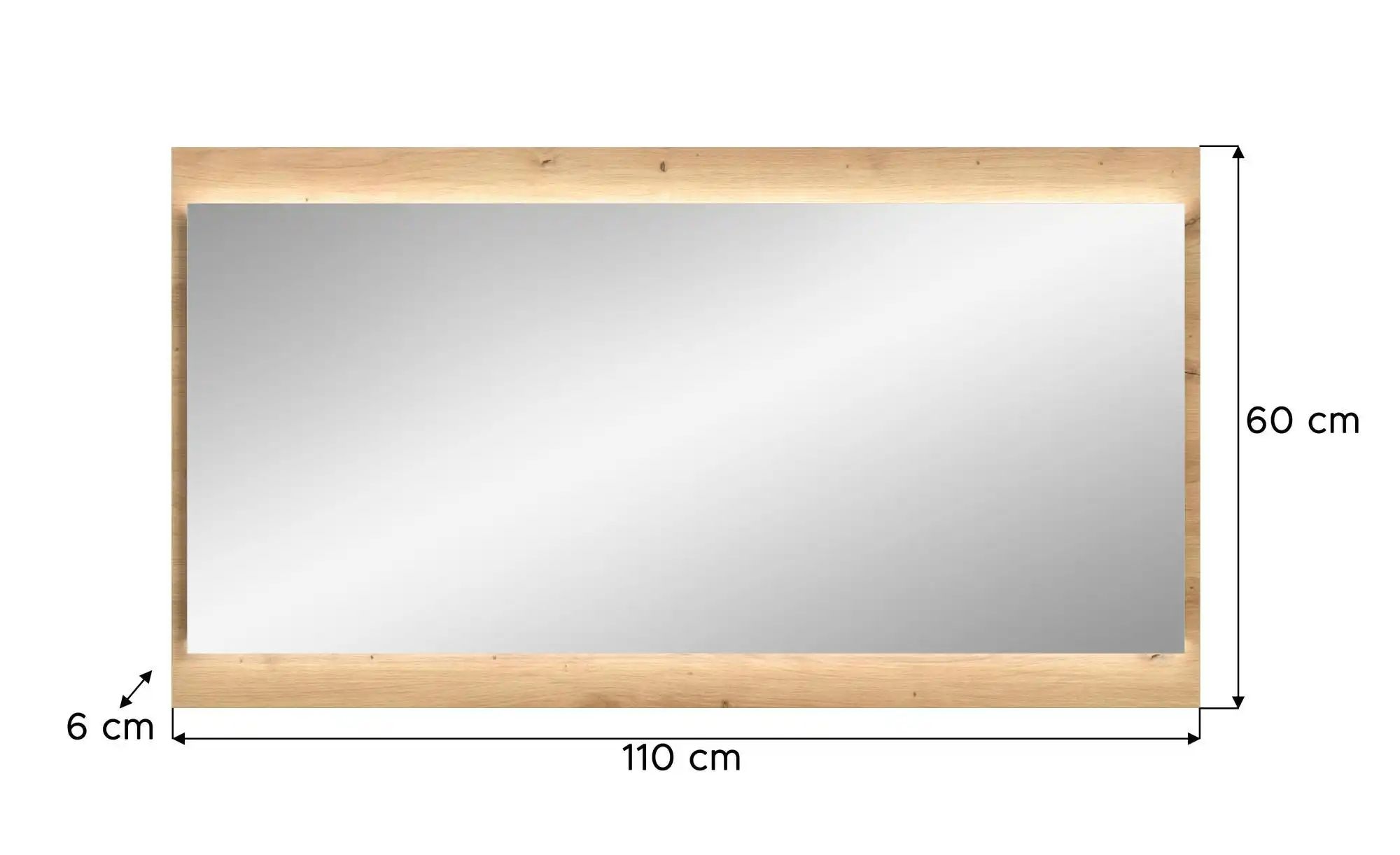 Spiegel   ¦ holzfarben ¦ Holzwerkstoff ¦ Maße (cm): B: 110 H: 60 Garderoben günstig online kaufen
