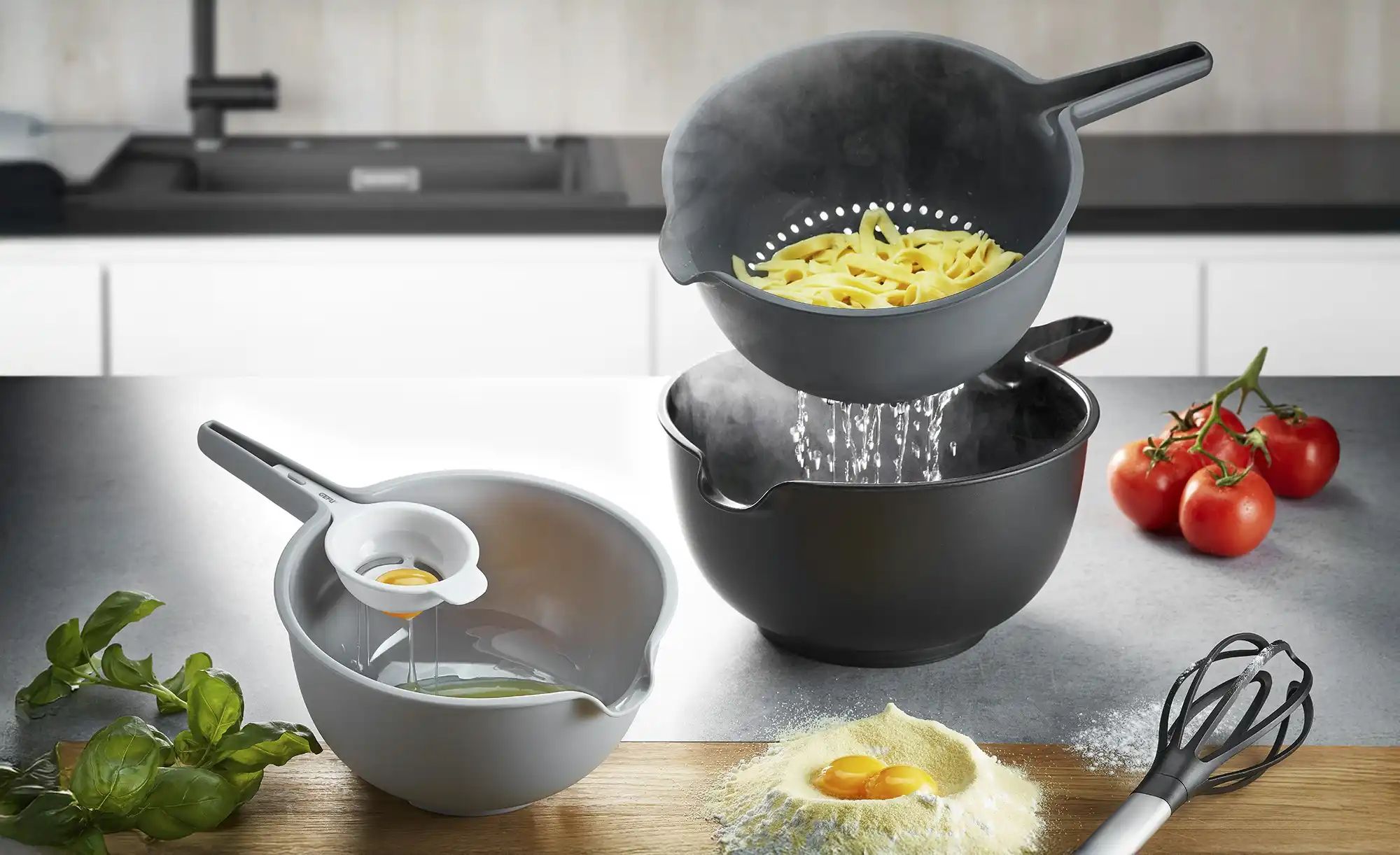 Gefu Schüsselset  PREPARO ¦ Kunststoff ¦ Maße (cm): B: 25,5 H: 13,4 Küchenz günstig online kaufen