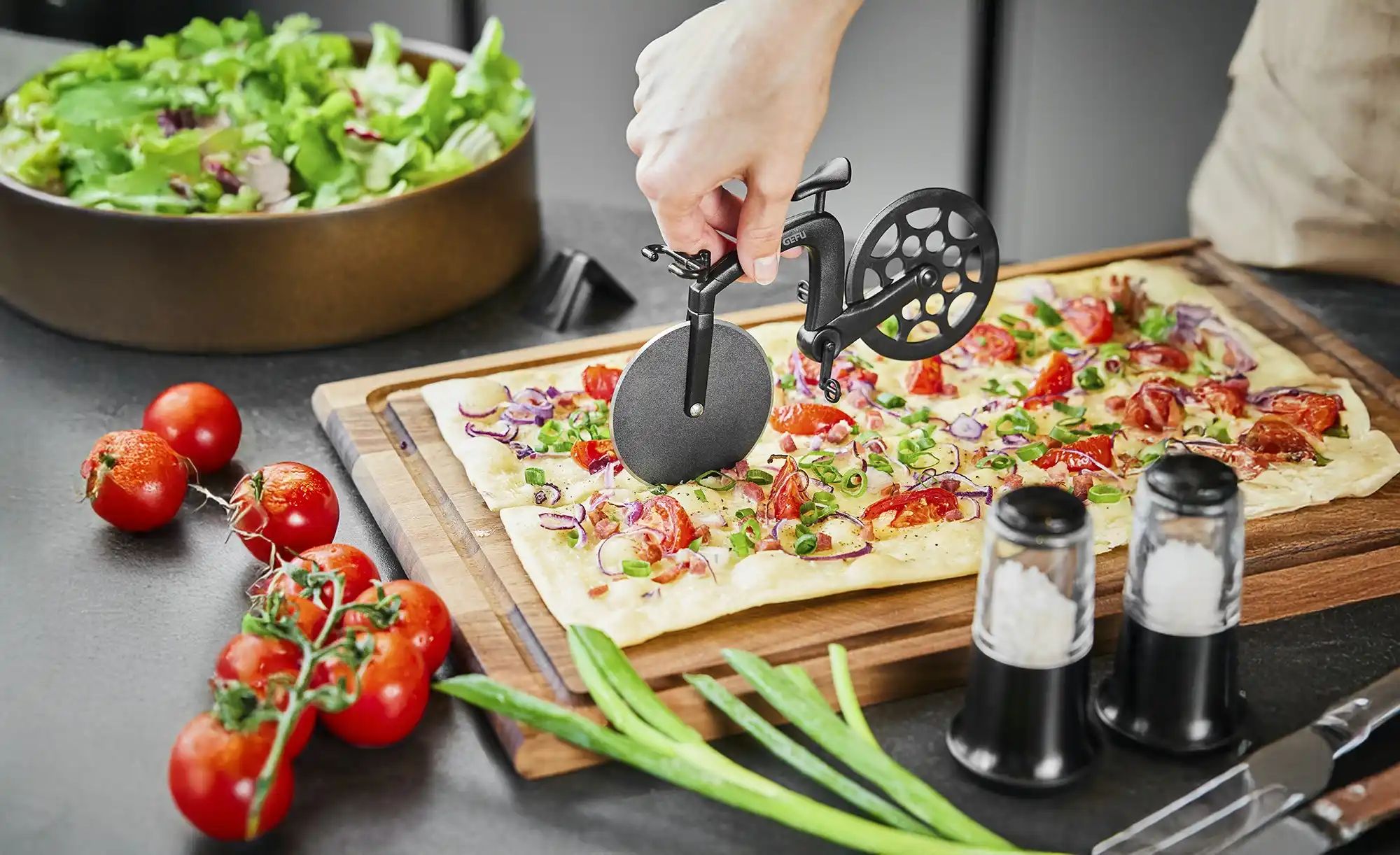 Gefu Pizzarad  FARADO ¦ grau ¦ Edelstahl ¦ Maße (cm): B: 4,5 H: 10,5 Küchen günstig online kaufen