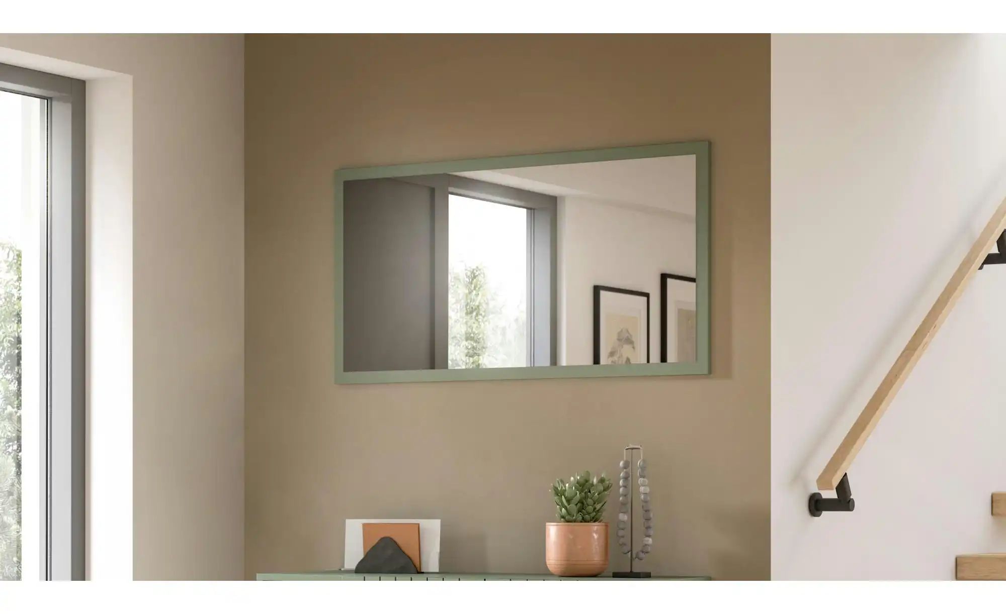 Thumbnail - Spiegel   ¦ grün ¦ Holzwerkstoff ¦ Maße (cm): B: 106 H: 55 Accessoires > Spiegel - Höffner