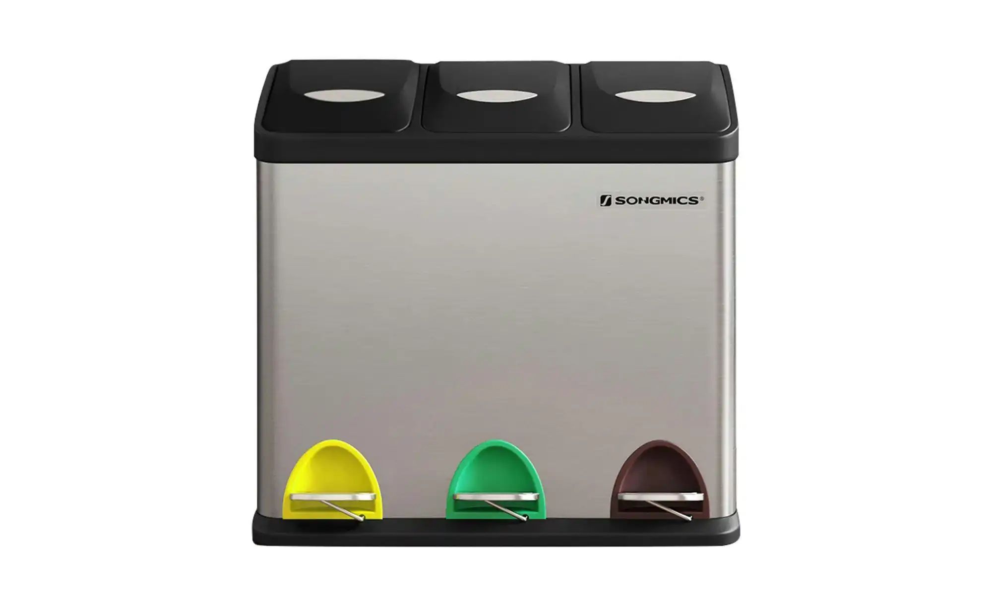 Mülleimer   ¦ silber ¦ Metall,Kunststoff ¦ Maße (cm): B: 47 H: 39,5 Küchenz günstig online kaufen