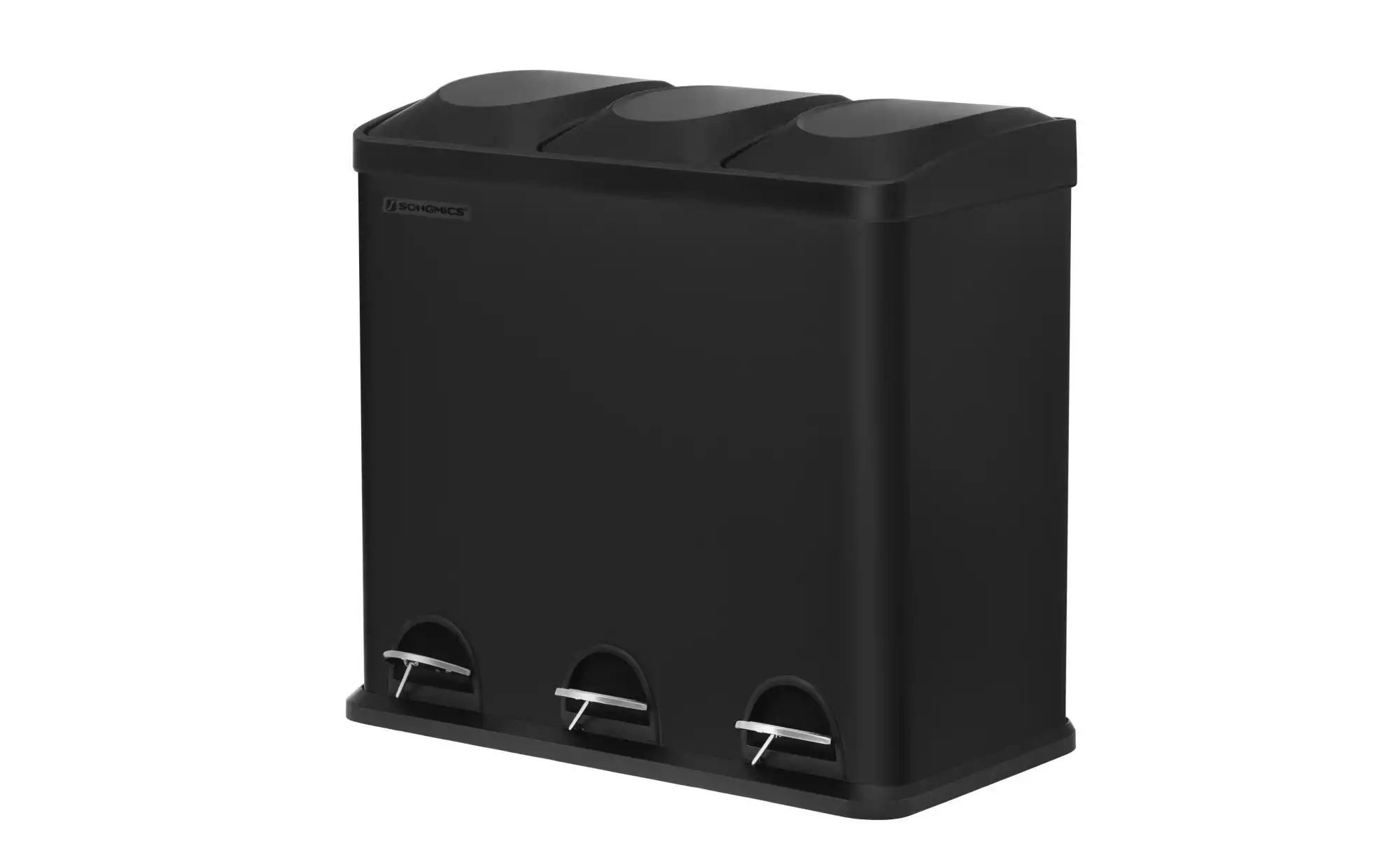 Mülleimer   ¦ schwarz ¦ Metall,Kunststoff ¦ Maße (cm): B: 60,8 H: 56,8 Küch günstig online kaufen