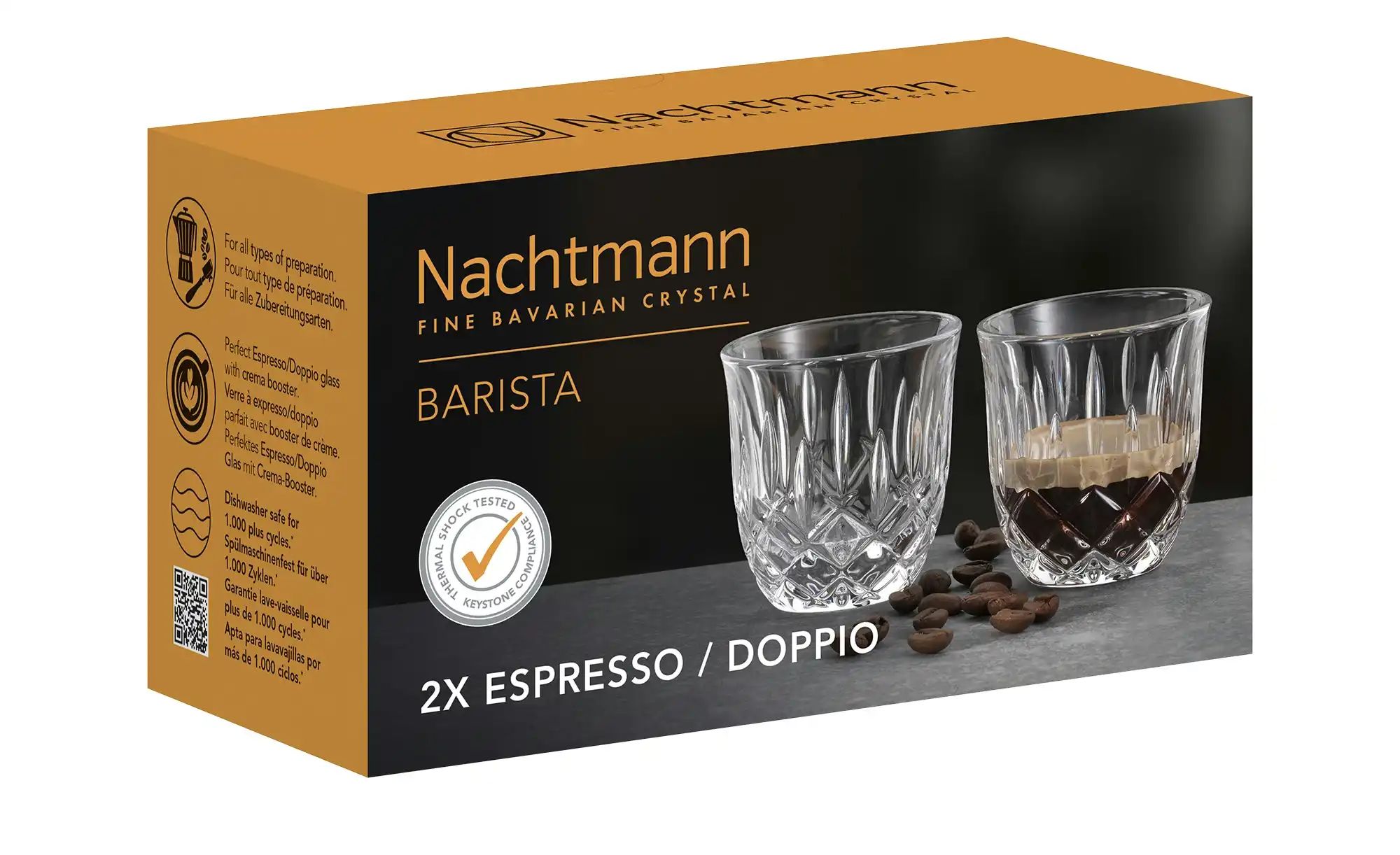 Nachtmann Espresso-Gläser 2er Set Noblesse ¦ transparent/klar ¦ Glas ¦ Maße günstig online kaufen