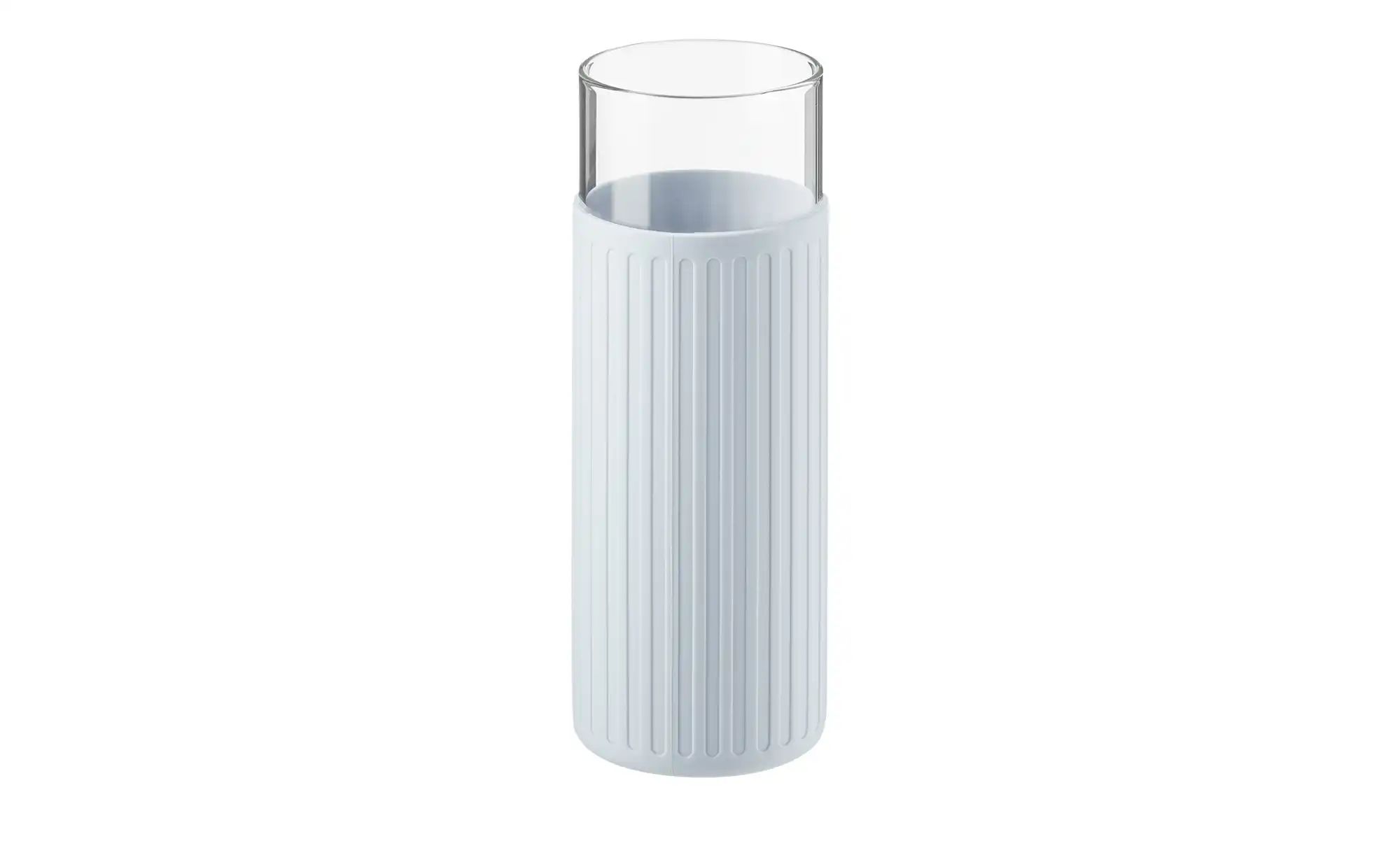 for friends ToGo-Becher ¦ blau ¦ Glas, Silikon ¦ Maße (cm): H: 18,7  Ø: 7 G günstig online kaufen