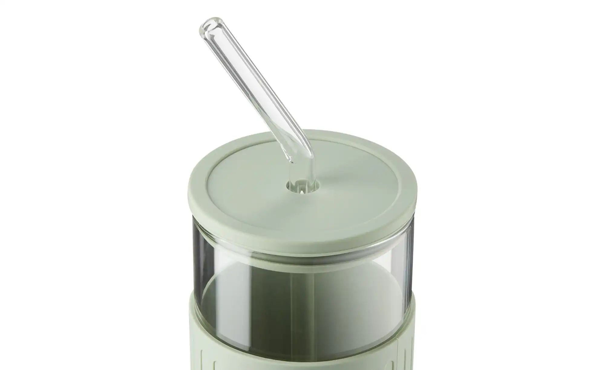 for friends ToGo-Becher   ¦ grün ¦ Glas,Silikon ¦ Maße (cm): H: 18,7  Ø: 7 günstig online kaufen