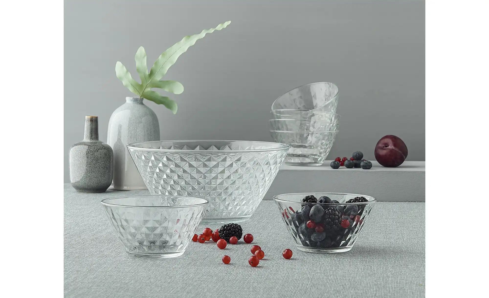 Peill+Putzler Schalenset  7-teilig  ROMBO ¦ transparent/klar ¦ Glas ¦ Maße günstig online kaufen